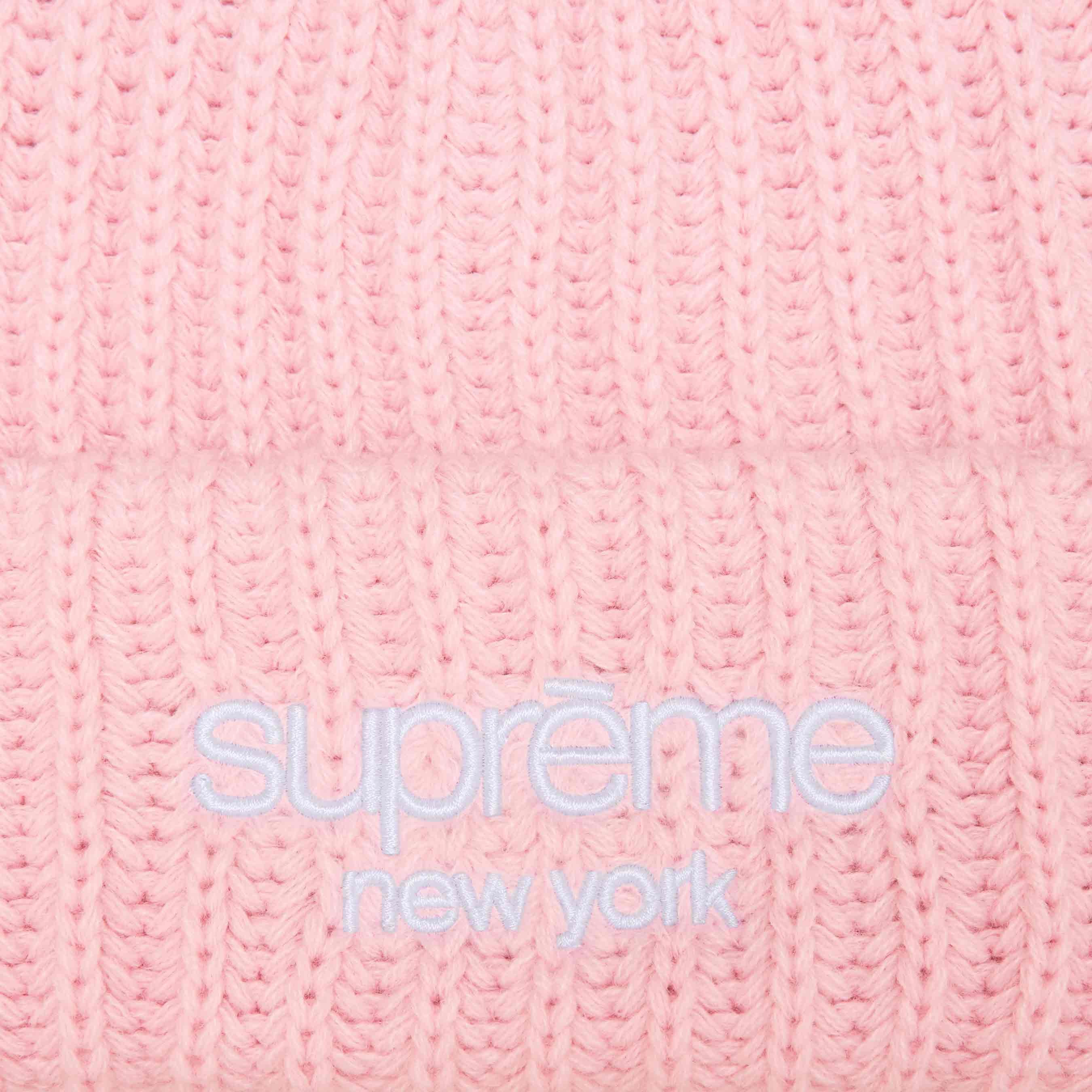 Supreme Supreme Classic Logo Chunky Ribbed Beanie (Pink) Size ONE SIZE - 4 Thumbnail