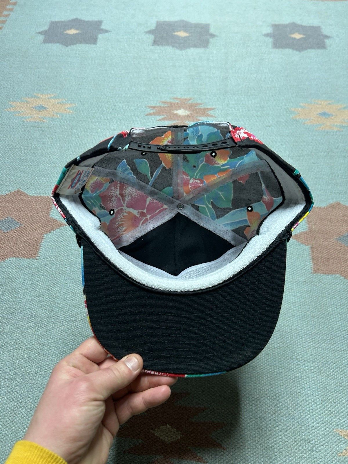 Vintage Vtg hat summer cruising classic car Michigan floral Hawaiian Size ONE SIZE - 5 Thumbnail