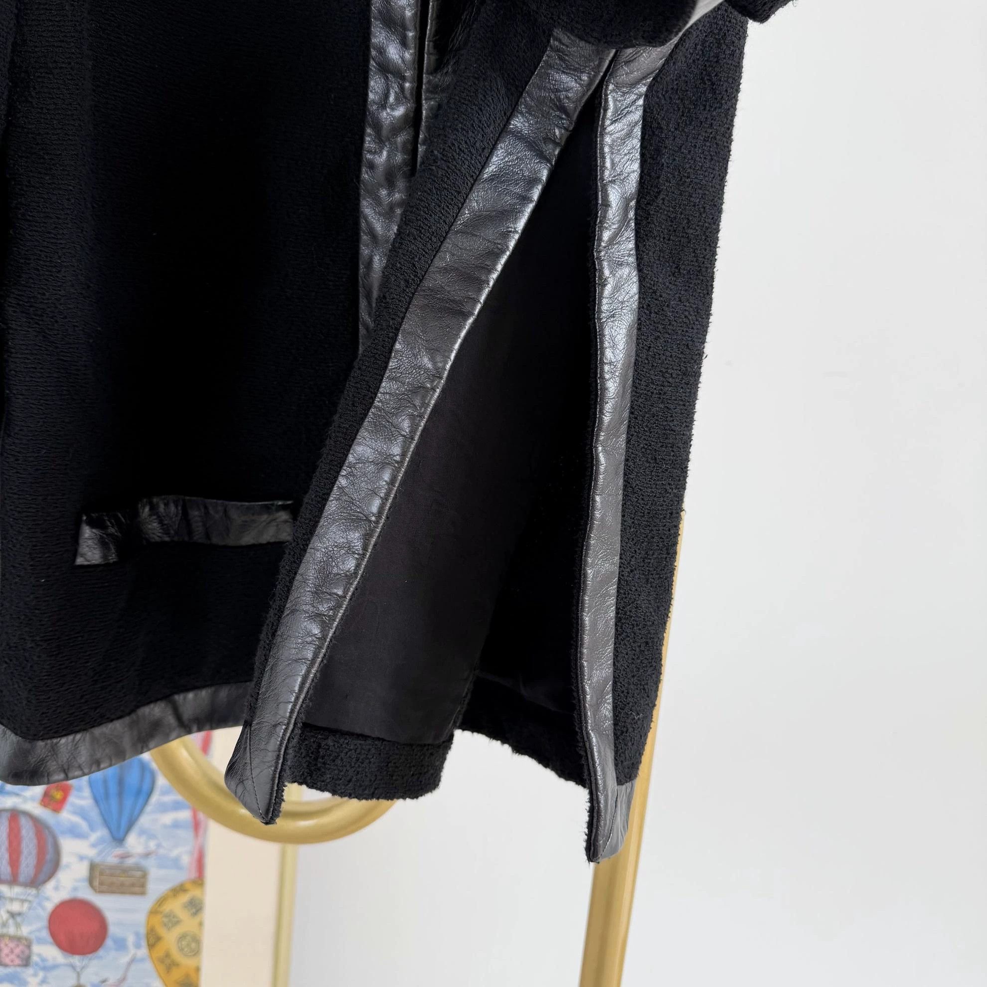 Chanel Chanel Women's Black Color-Block Leather Jacket 36 Size XS / US 0-2 / IT 36-38 - 5 Thumbnail