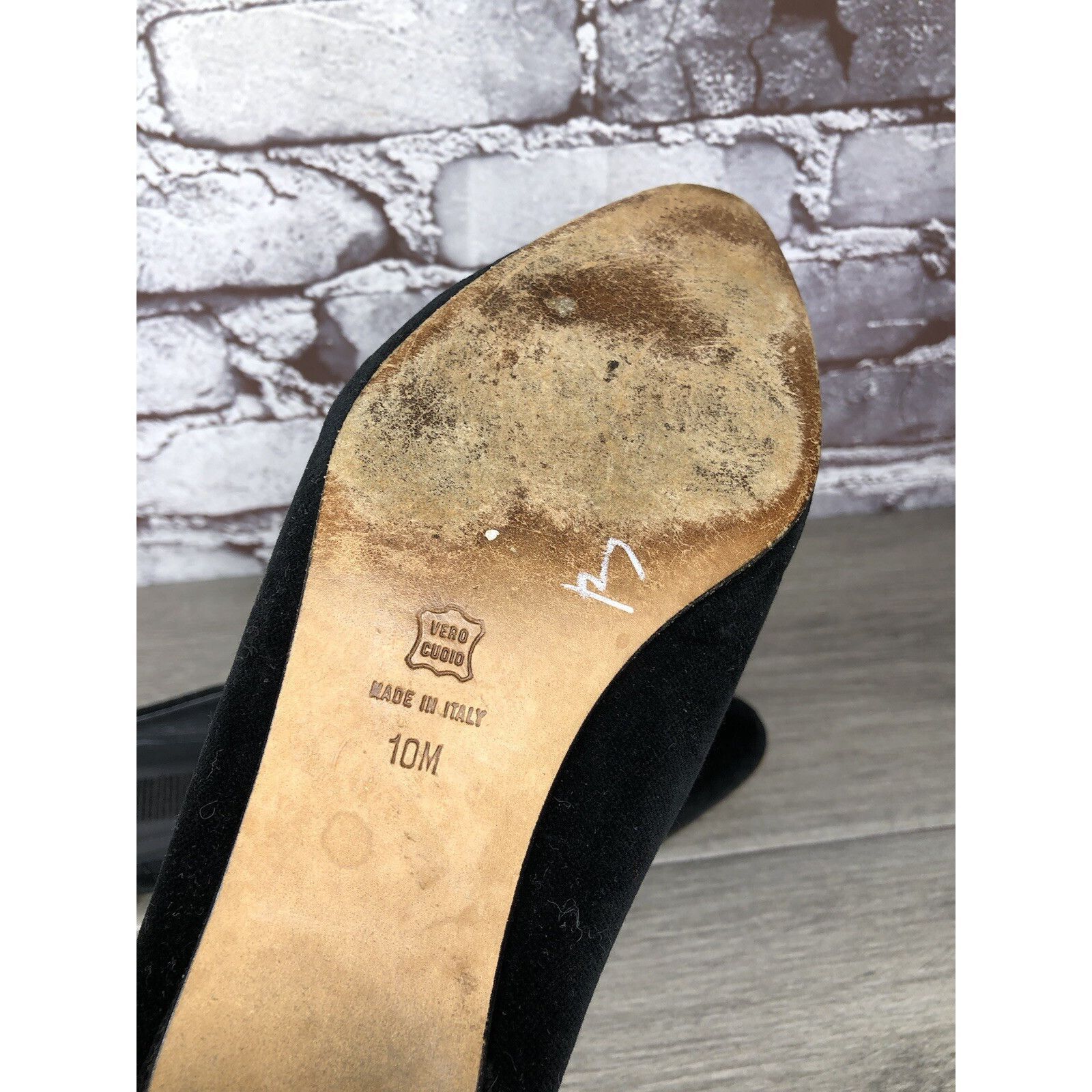 Umbro Umberto Mari Black Suede Leather Slip On Heel Mules Shoes Wo Size US 10 / IT 40 - 18 Thumbnail