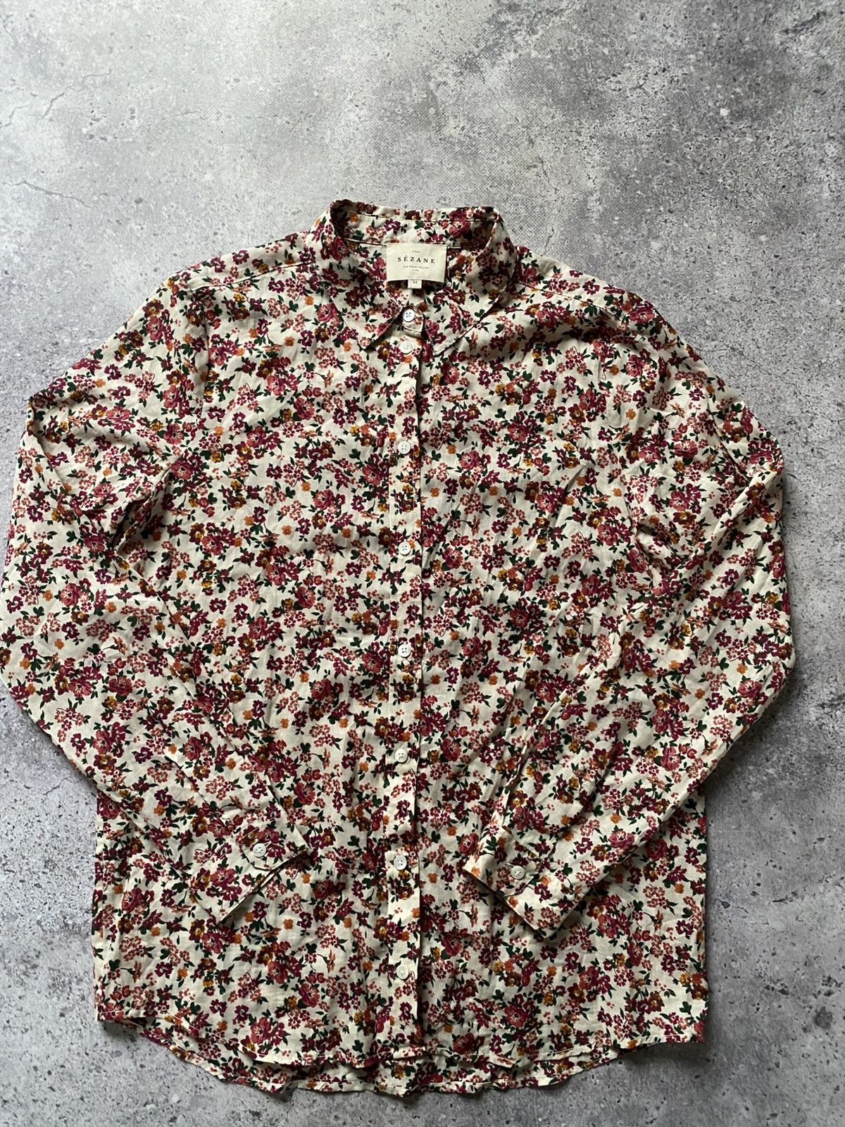 Sezane Sezane Blouse Pierro Shirt Floral Print Long Sleeve Women's Size XS / US 0-2 / IT 36-38 - 2 Thumbnail