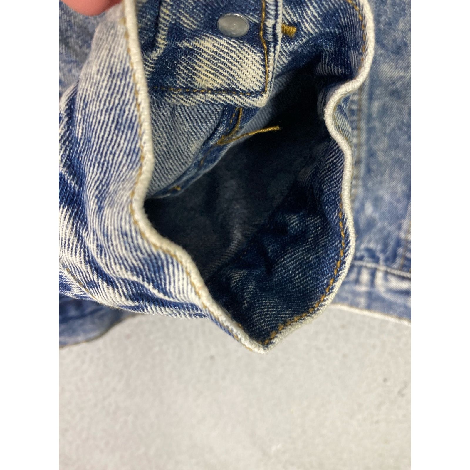 Other Denim Jacket Acid Wash Womens XL Cropped Stylish Comfortable Size XL / US 12-14 / IT 48-50 - 10 Thumbnail