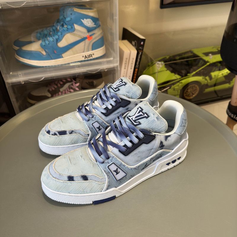 Louis Vuitton Louis Vuitton Denim-Style Trainer Sneakers for Men 0079 Size US 9.5 / EU 42-43 - 1 Thumbnail