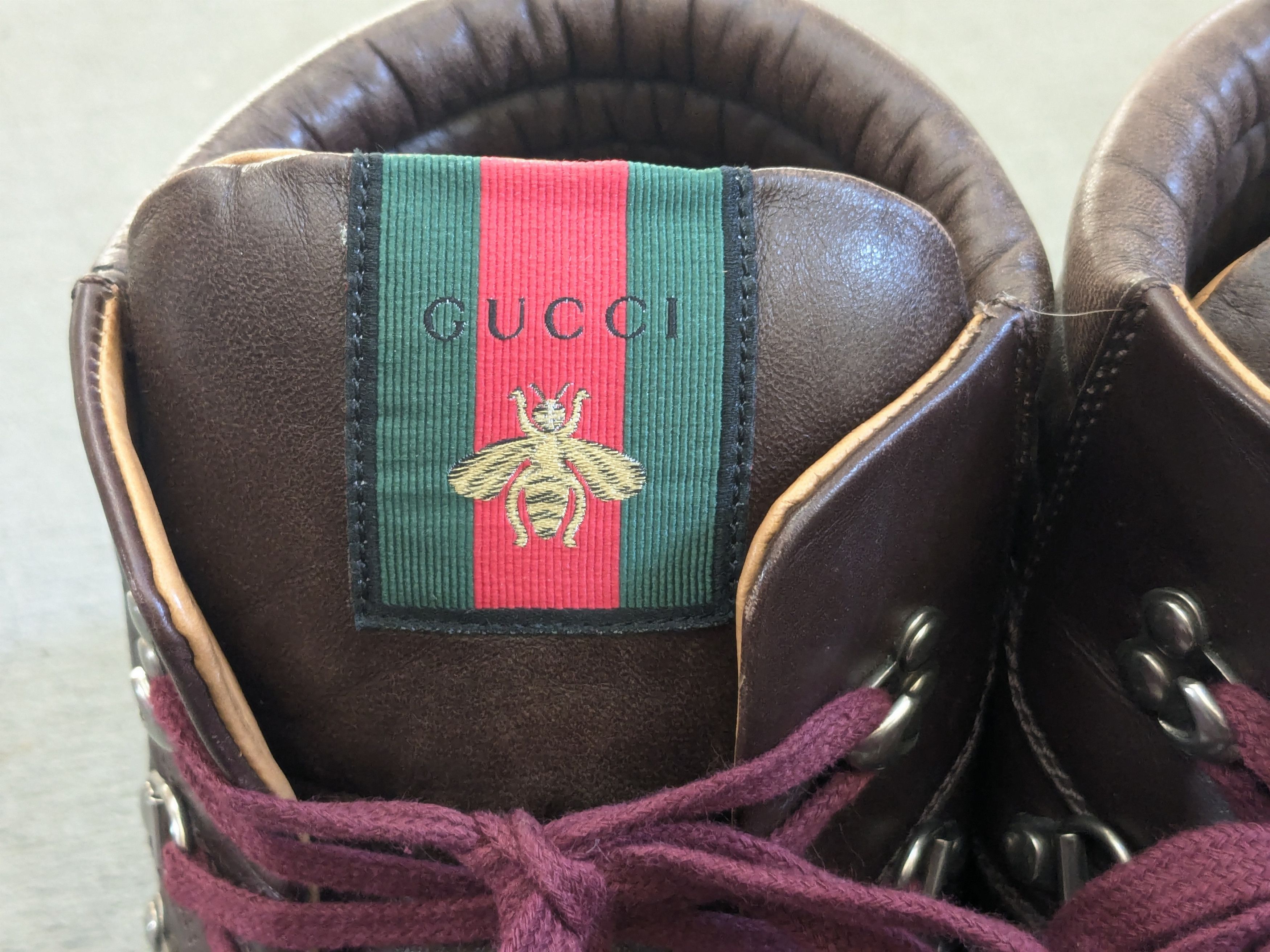 Gucci Gucci Boots Brown 10.5 Leather Rubber Lace Up Size US 10.5 / EU 43-44 - 5 Thumbnail