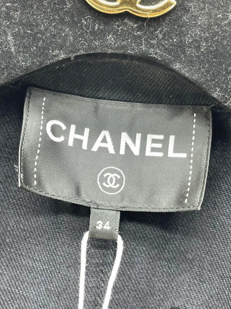 Chanel Chanel Black Camellia Denim Blazer -2505 Size XS / US 0-2 / IT 36-38 - 4 Thumbnail