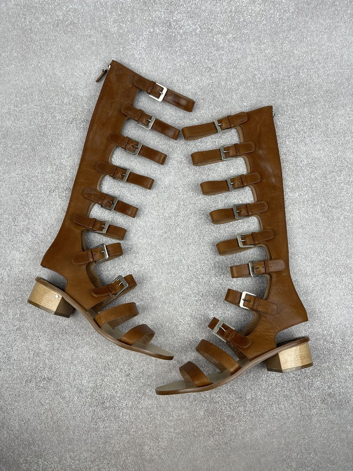 Other Laurence Dacade Brown Leather Halle Gladiator Sandals Size US 8 / IT 38 - 1 Thumbnail