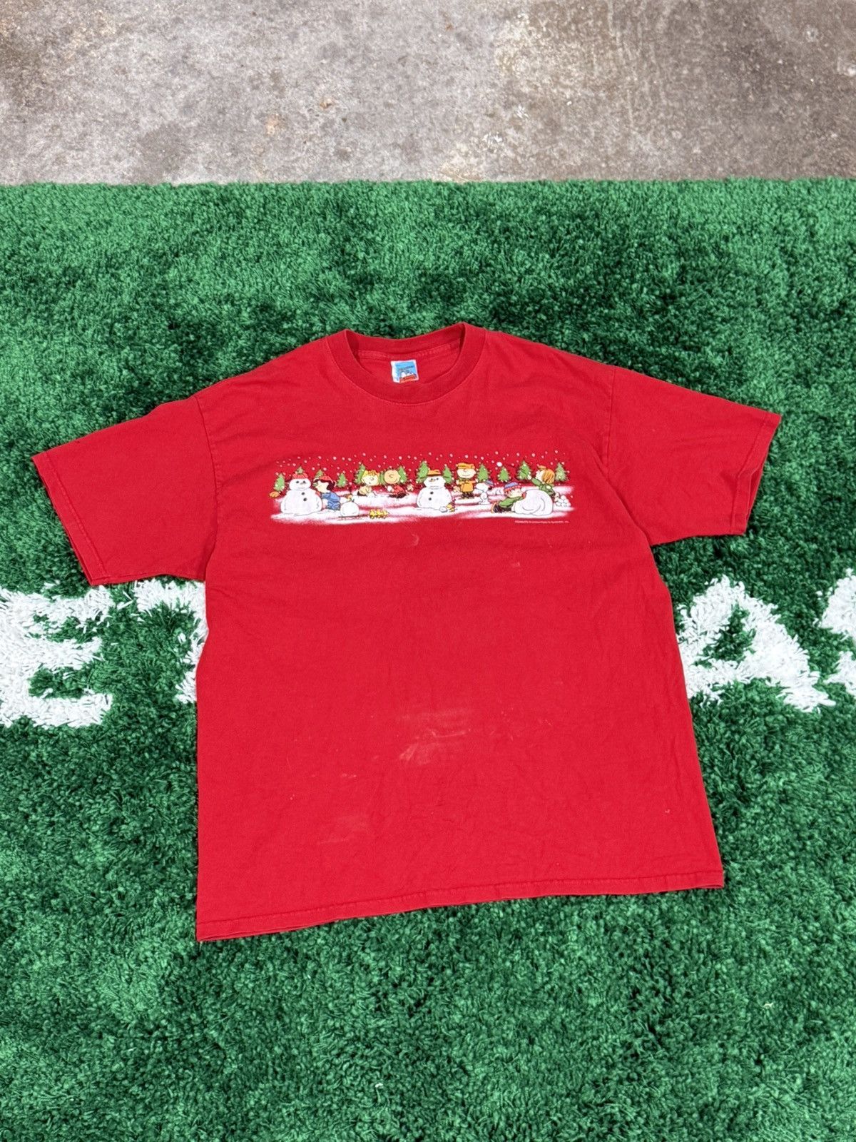 Peanuts Snoopy Charlie Brown Christmas Peanuts Vintage Tee Red XL Size US XL / EU 56 / 4 - 2 Thumbnail