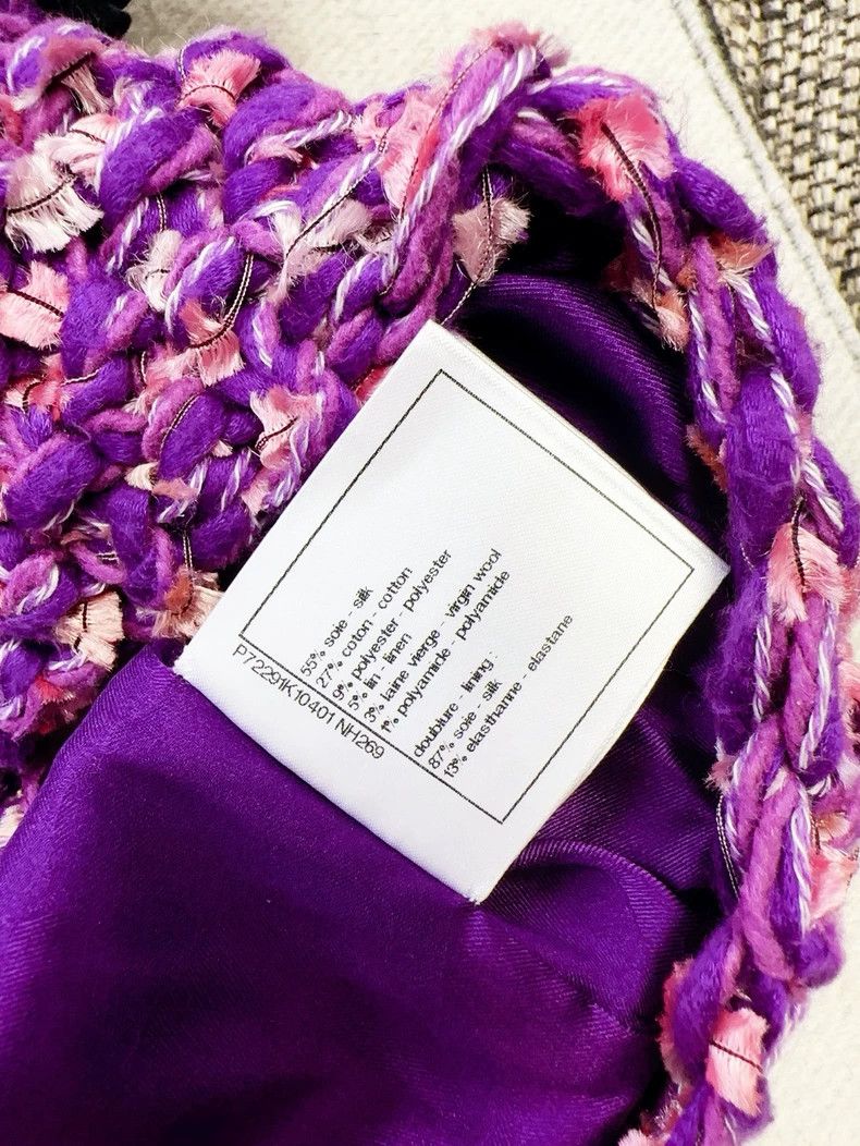 Chanel Chanel 22p early spring purple mixed color braided vest Size XS / US 0-2 / IT 36-38 - 5 Thumbnail