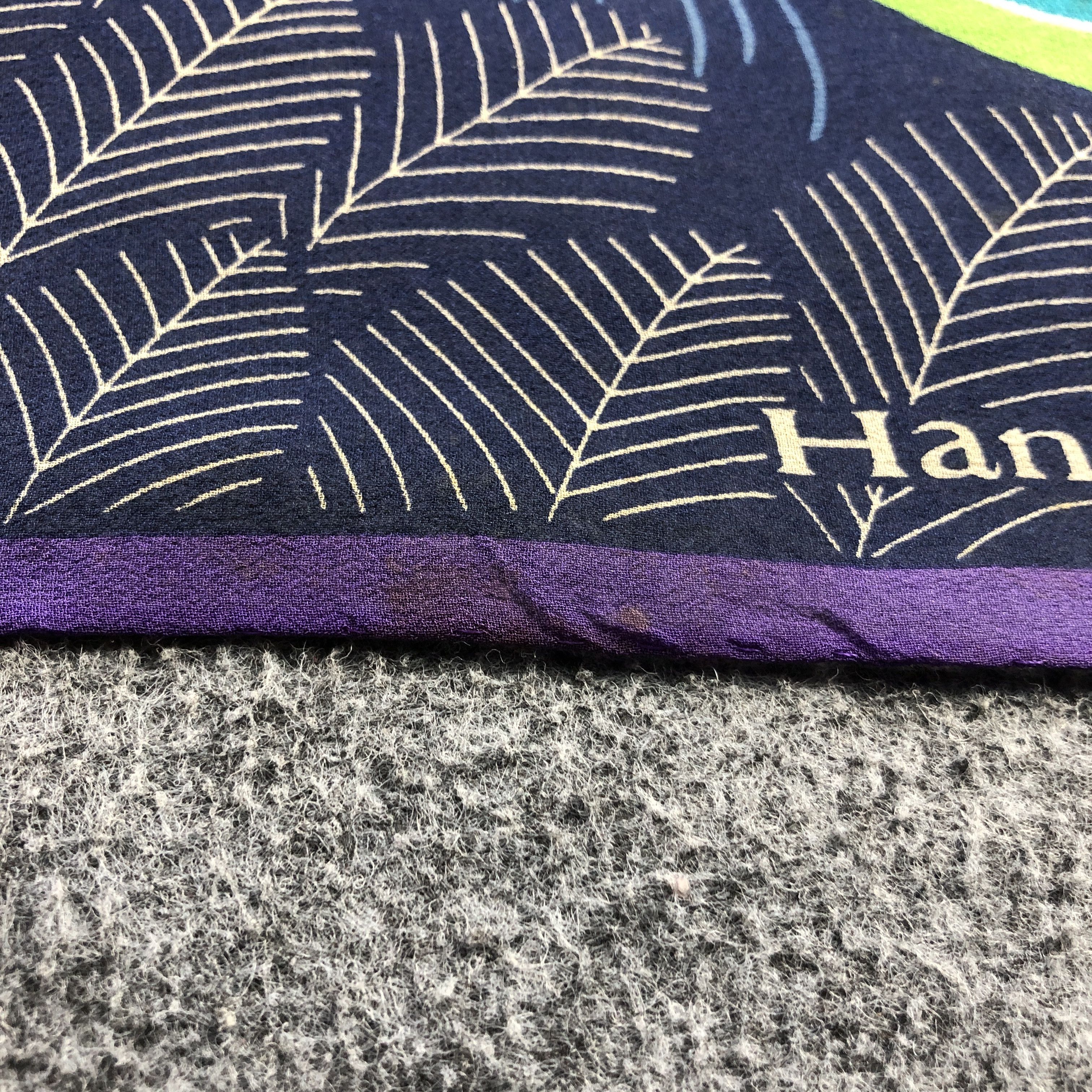 Hanae Mori Vintage Hanae Mori Luxury Silk Scarf M1187 Size ONE SIZE - 11 Thumbnail