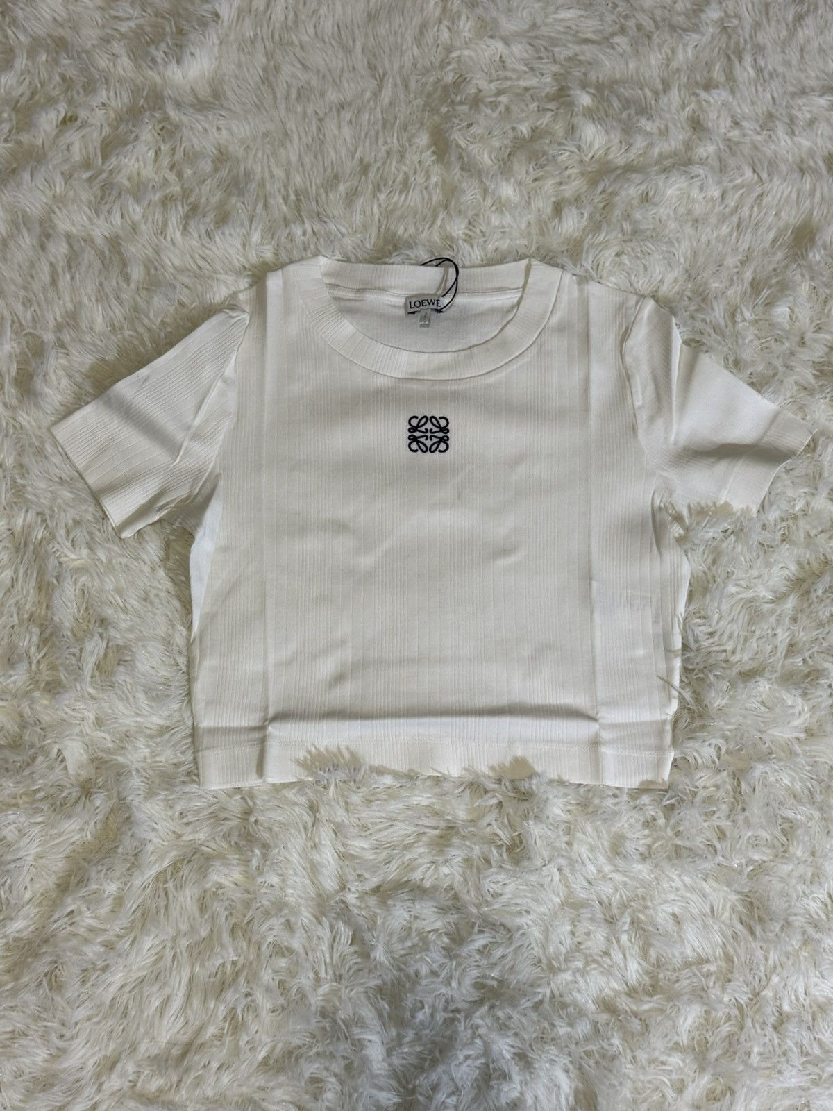 Loewe LOEWE Women’s Cotton Cropped Top White Size M / US 6-8 / IT 42-44 - 1 Thumbnail