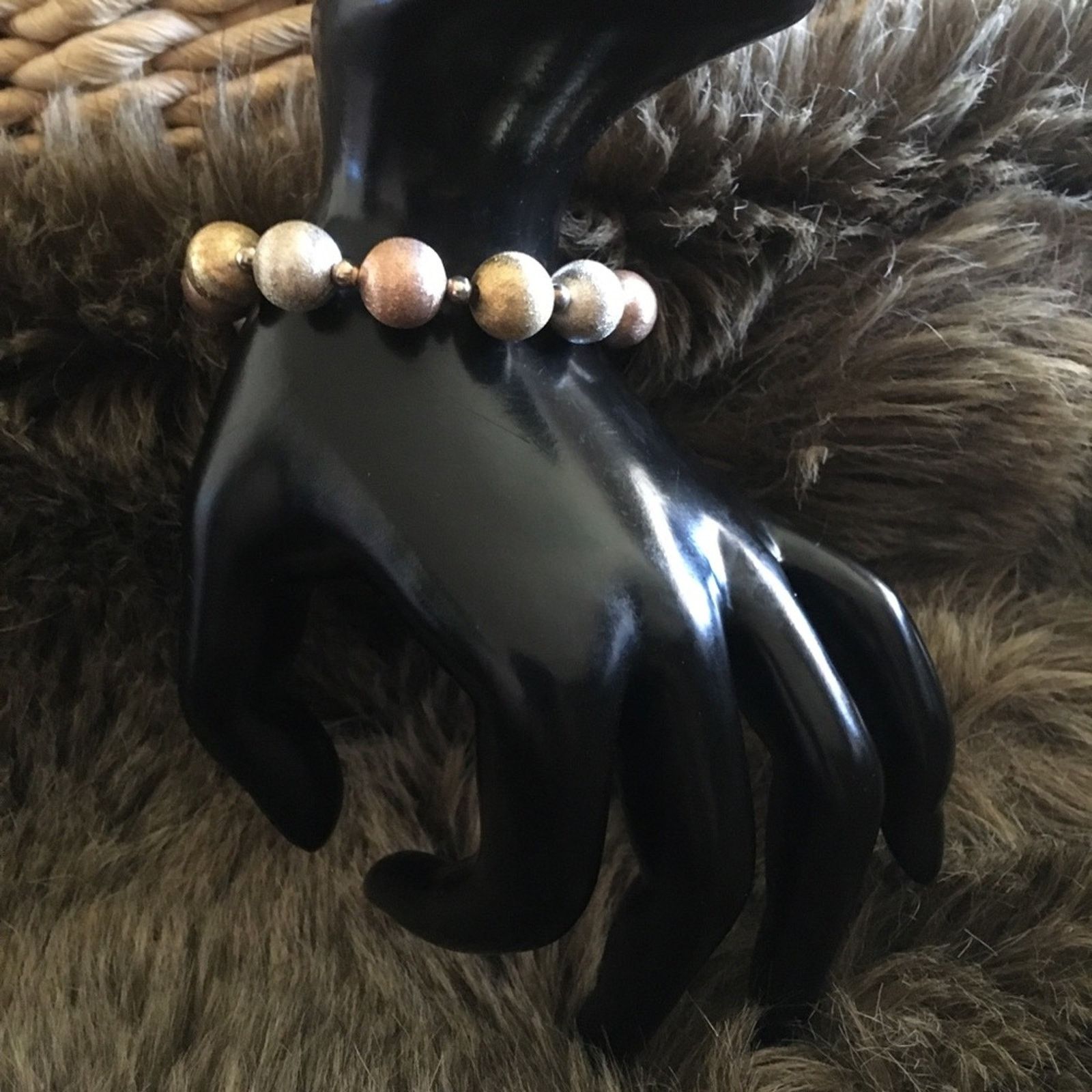 Vintage Vintage Nolan Miller tri-tone beaded bracelet Size ONE SIZE - 4 Thumbnail