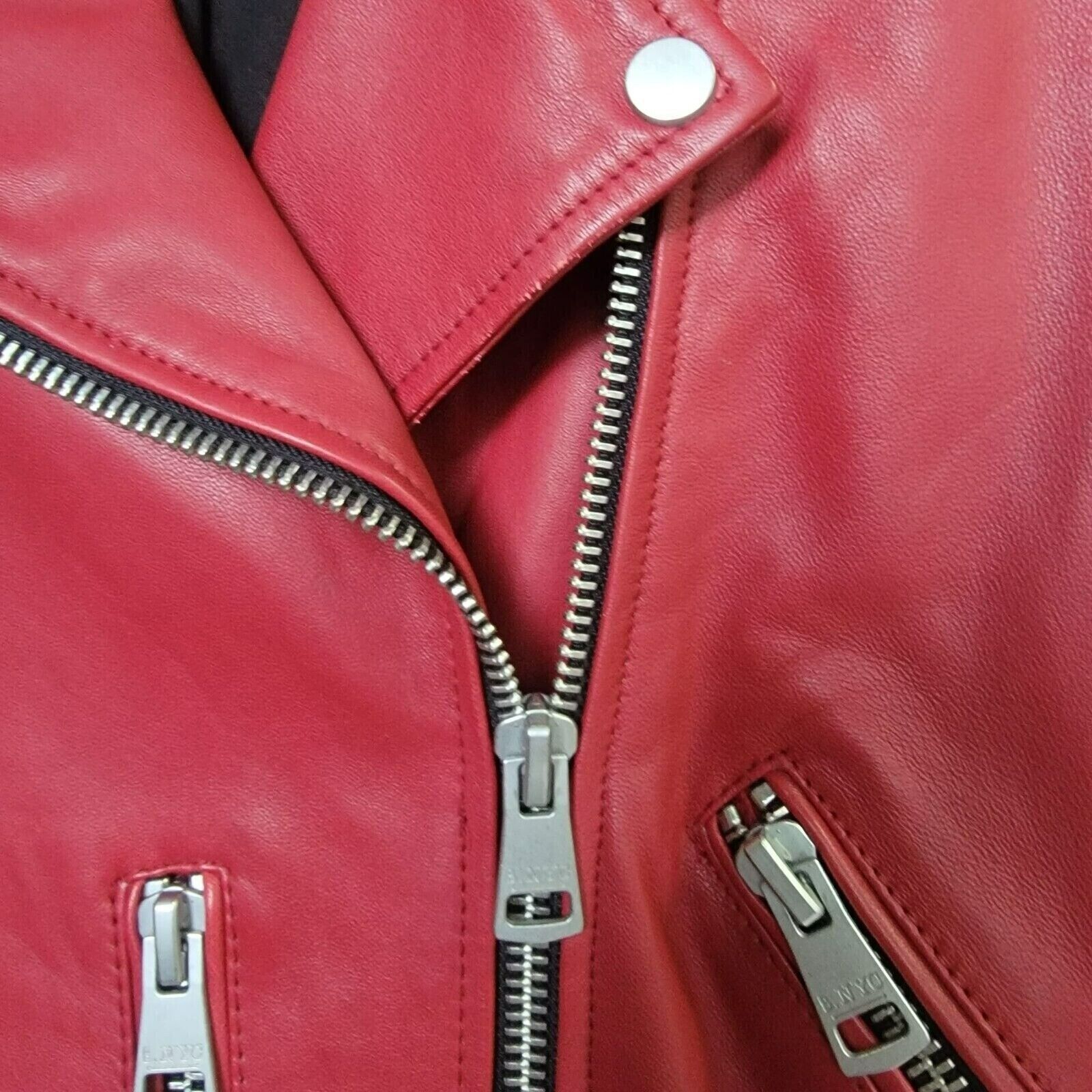 Other ❤️BAGATELLE.NYC Leather Lamb Biker Moto Jacket Women's M Bu Size M / US 6-8 / IT 42-44 - 5 Thumbnail