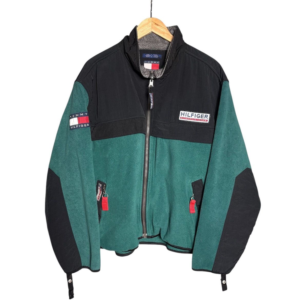 Tommy Hilfiger × Vintage Vintage 90s Tommy Hilfiger Patch Logo Pattern Jacket Size US XL / EU 56 / 4 - 1 Thumbnail