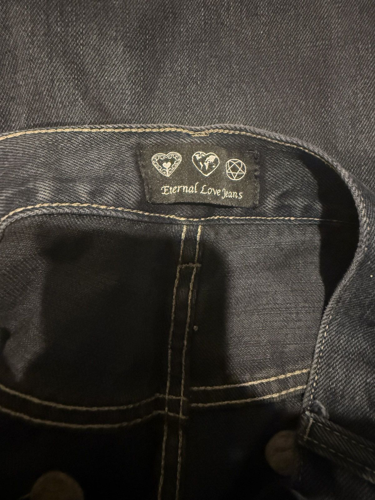 ETERNAL LOVE WORLD BAGGY DENIM (MIDNIGHT WASH)