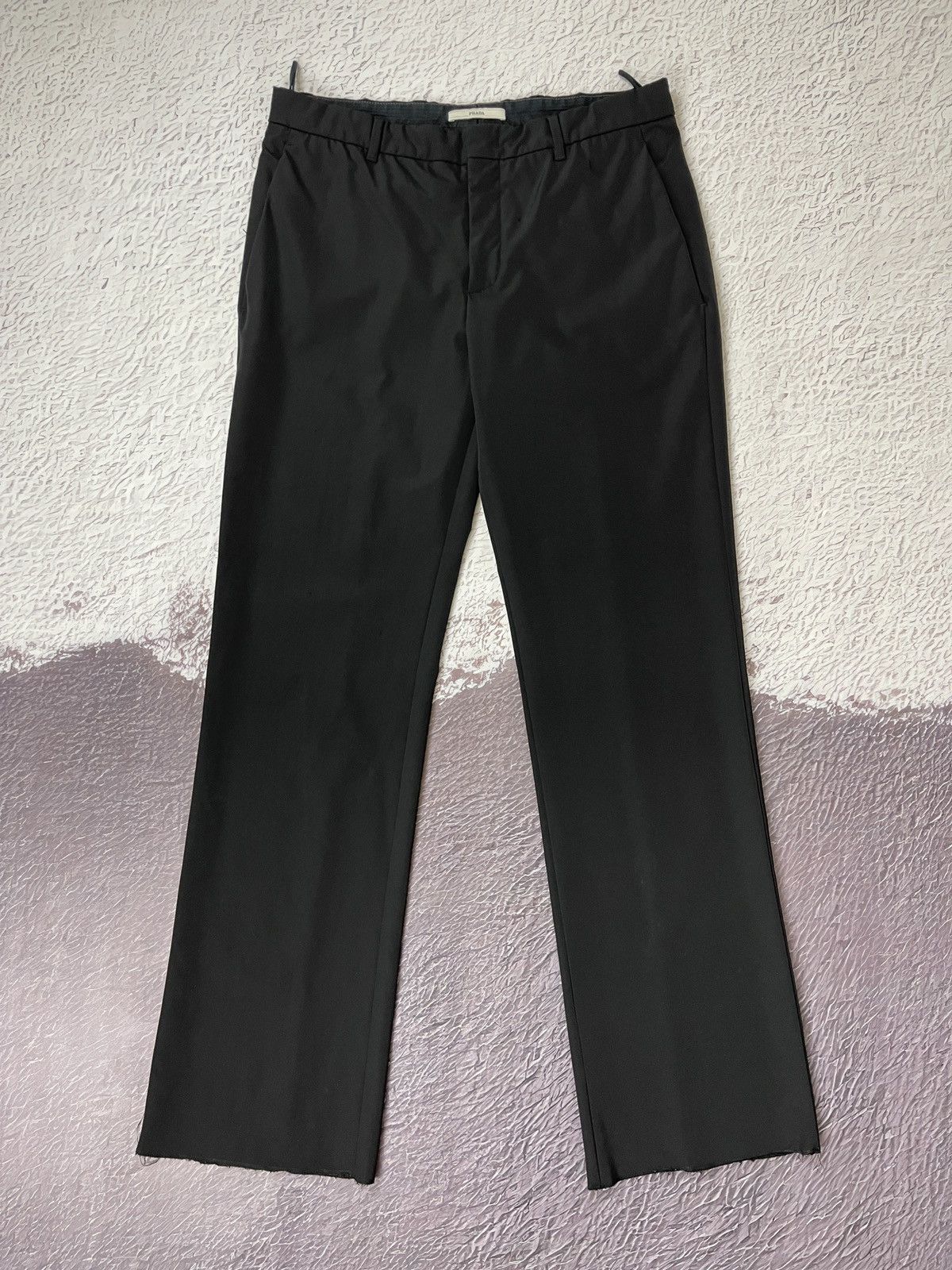 Prada Prada nylon black flared pants made in Italy size 42 Size 28" / US 6 / IT 42 - 2 Thumbnail