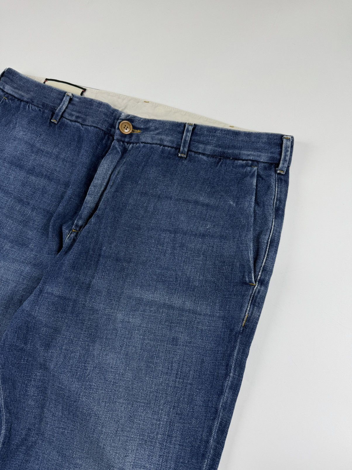 Gucci Gucci Embroidered Logo Denim Pants Size US 34 / EU 50 - 4 Thumbnail