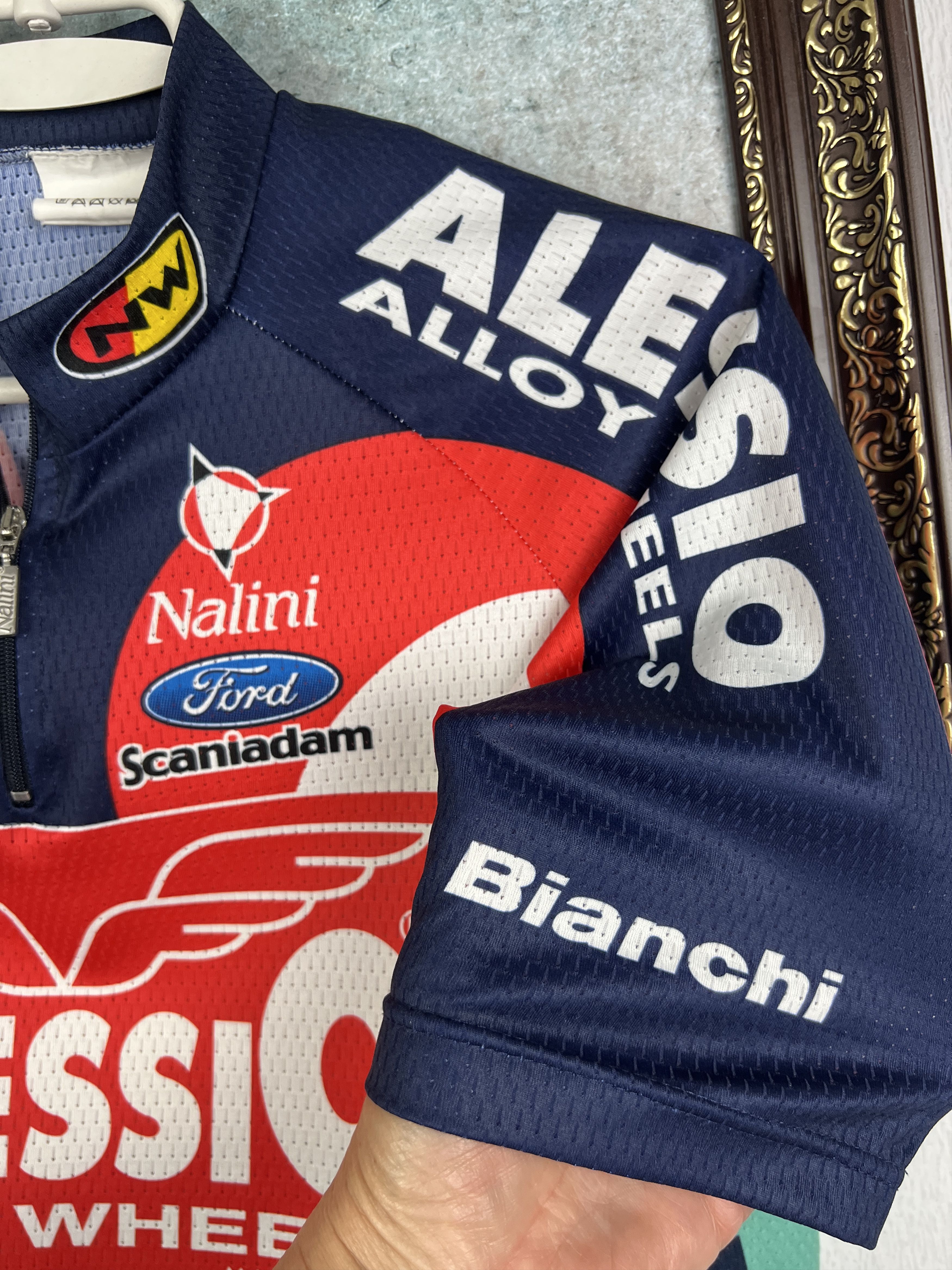 Vintage Nalini Bianchi & Alessio Cycling Jersey Sport Shirt Trikot Size US M / EU 48-50 / 2 - 5 Thumbnail