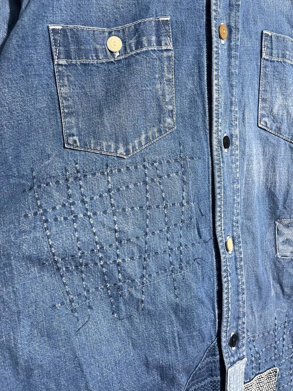 FDMTL FDMTL Denim Patchwork shirt Size US L / EU 52-54 / 3 - 3 Thumbnail