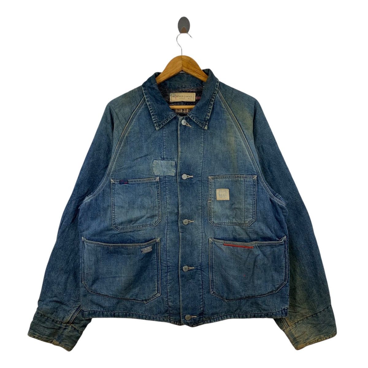 Blue Blue Japan × Japanese Brand BLUE x We Never Change By Seilin Japanese Brand Jeans Jacket Size US L / EU 52-54 / 3 - 1 Thumbnail