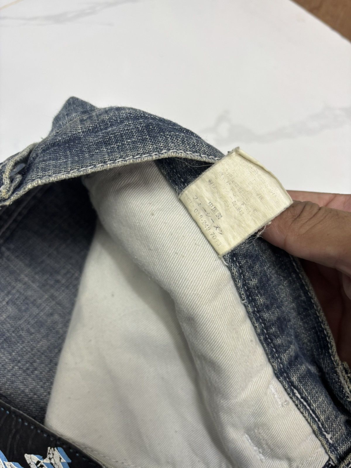 Le Grande Bleu (L.G.B.) BAGGY JEAN FOURSEASON DIRTY JEWEL SKATEBOARD DENIM JEAN Size US 36 / EU 52 - 13 Thumbnail