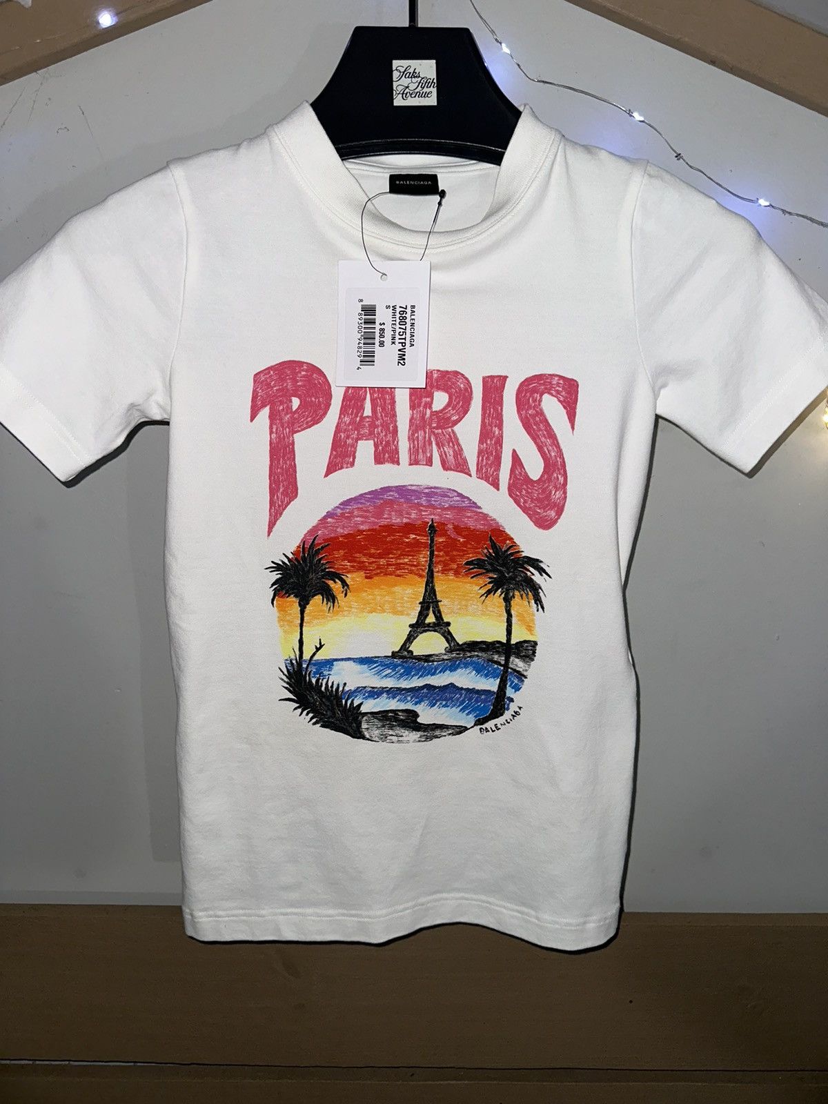 Balenciaga tropical Paris t shirt size small