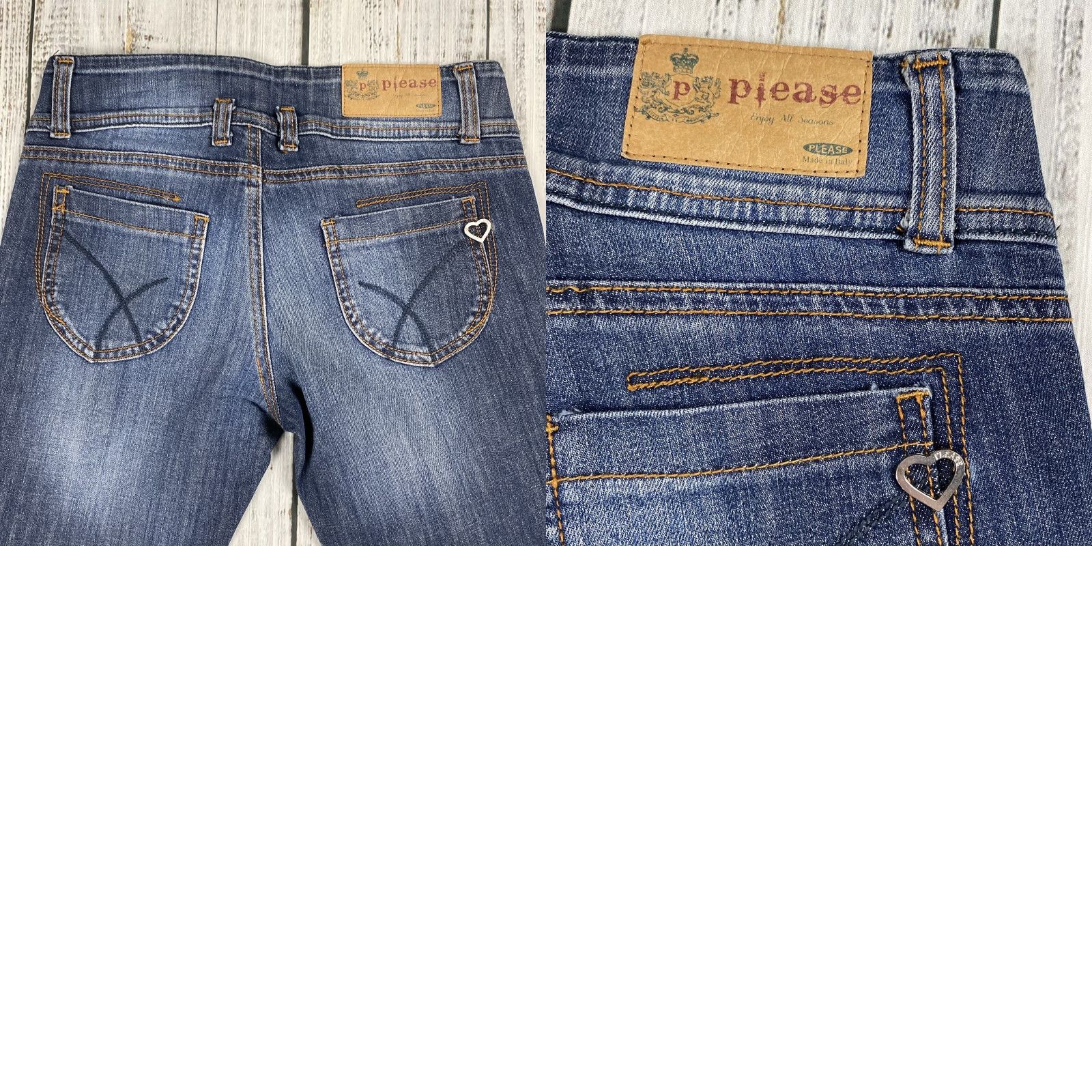 Vintage VINTAGE Please Italy Distressed Denim Jeans Low Rise Skinny Womens Small 29x32.5 Blue Grunge Size 28" / US 6 / IT 42 - 8 Thumbnail