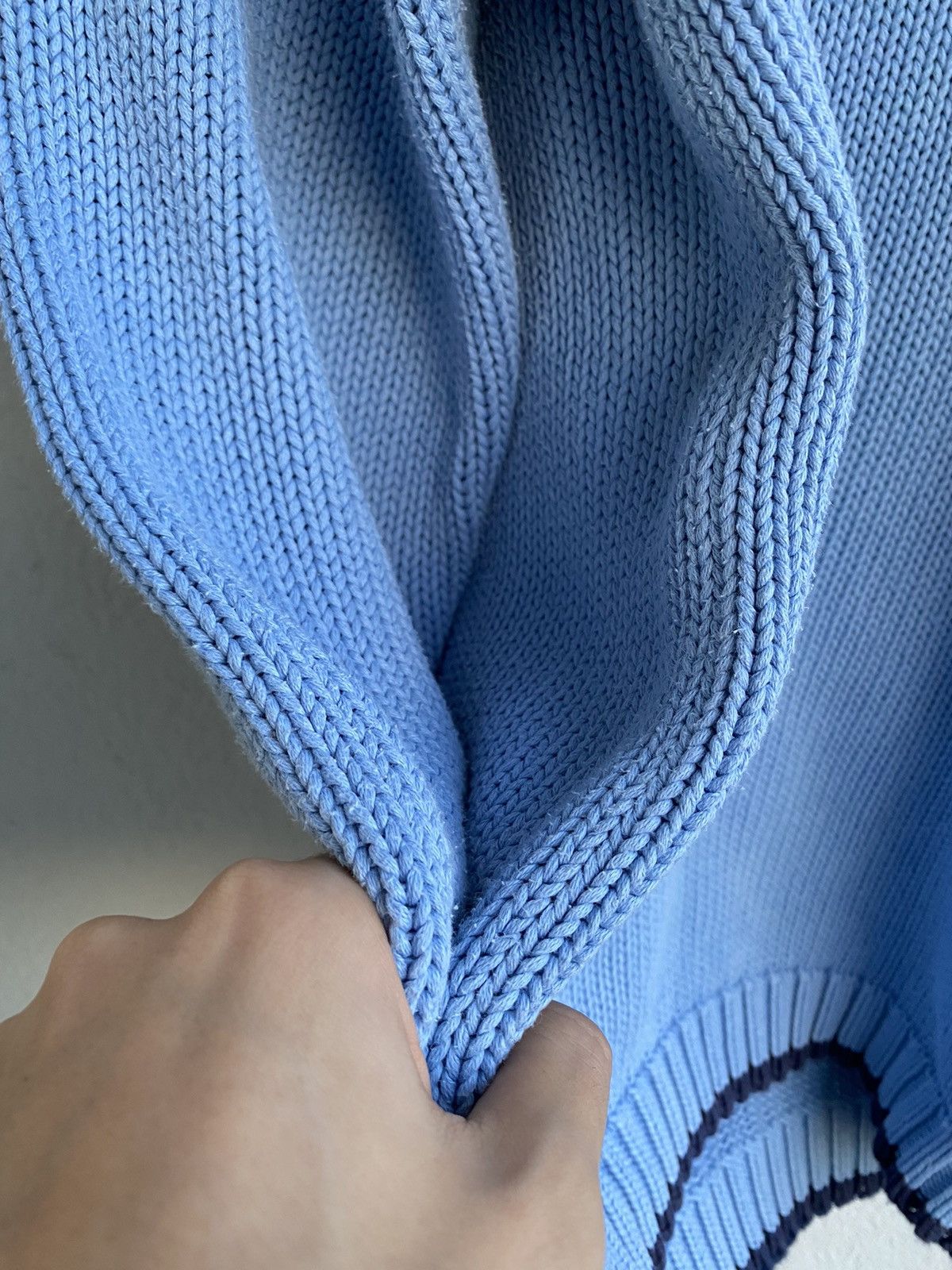 Yves Saint Laurent Heavy YSL Sweater Blue Knit YSL Sweatshirt Size US S / EU 44-46 / 1 - 12 Thumbnail