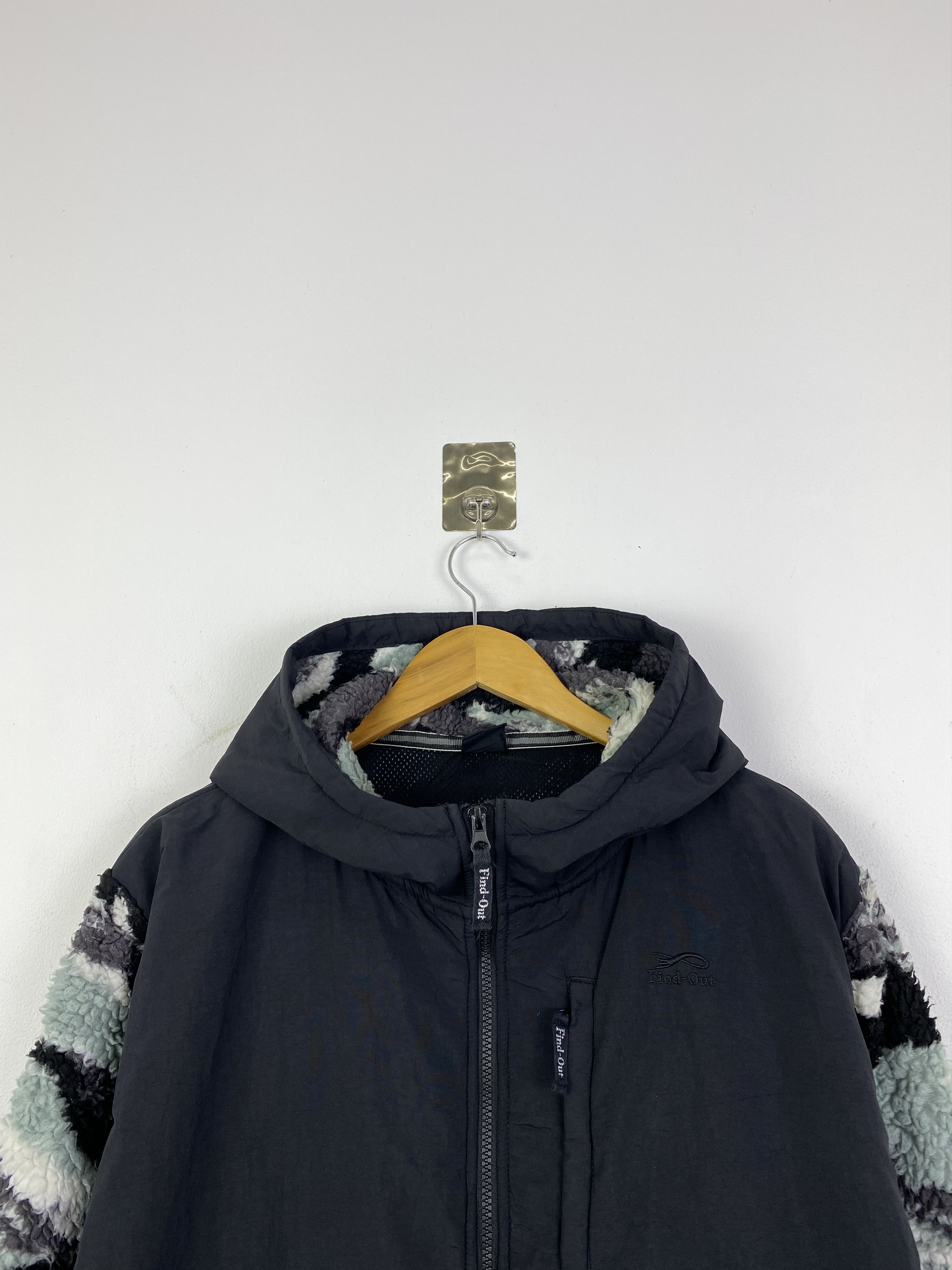 Japanese Brand Vintage Find Out Camo Sherpa Hoodie Jacket JA0236 Size US XL / EU 56 / 4 - 3 Thumbnail
