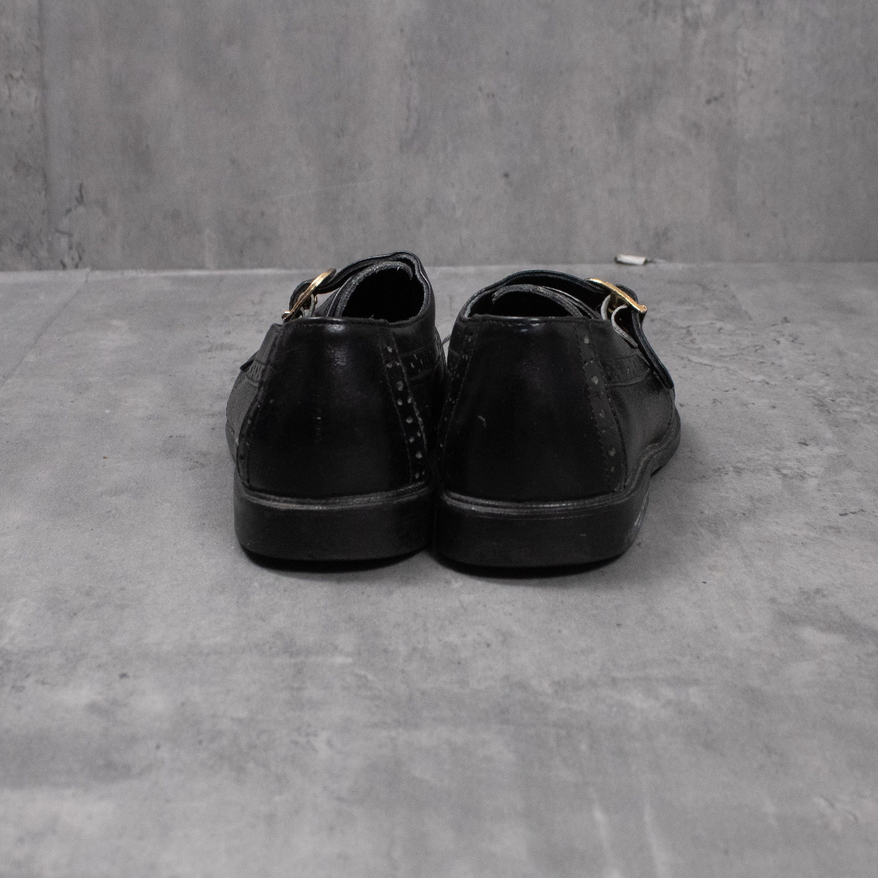 Japanese Brand Vintage VTG Y2K 2000's 00's VH Shoes Black Derby Dress Shoes Size US 6 / IT 36 - 4 Thumbnail