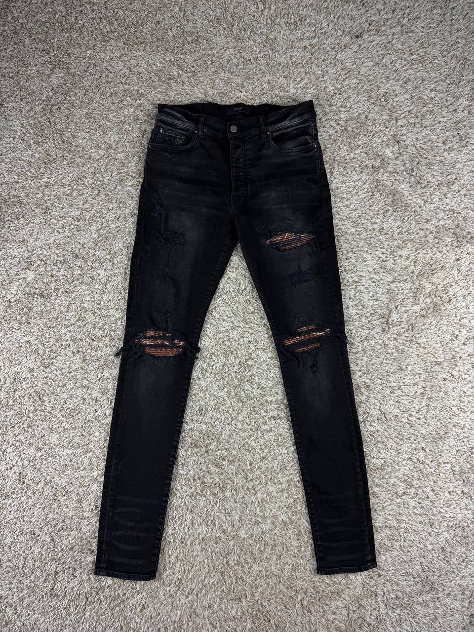 Amiri AMIRI MX1 Bandana Destroyed Skinny Fit Jeans | Grailed