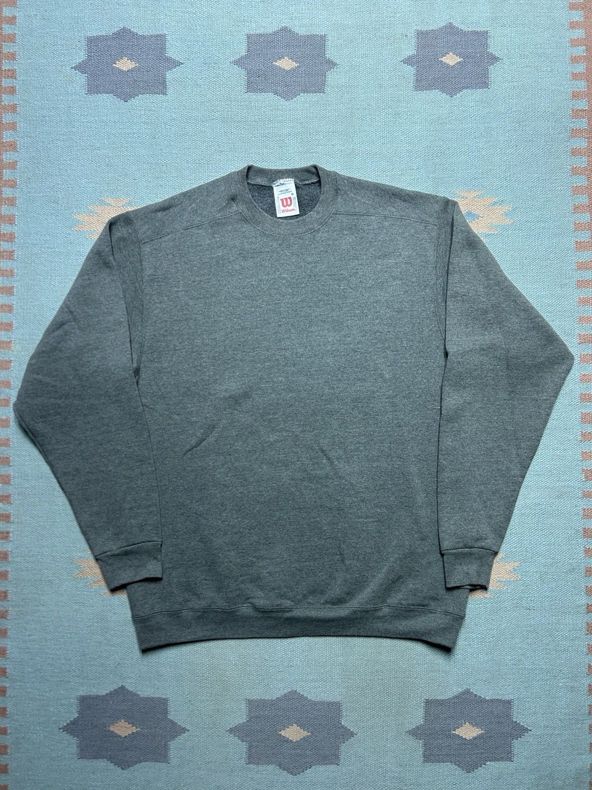 Vintage Vtg crewneck sweatshirt Wilson blank dark gray distressed XL Size US XL / EU 56 / 4 - 1 Thumbnail