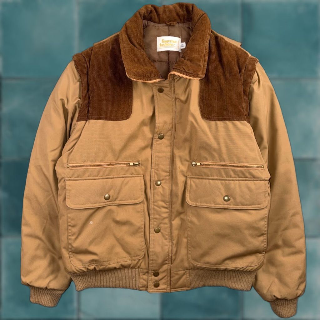 Vintage VINTAGE Fingerhut Fashions Coat Puffer Ski Winter Casual Mens XL Brown 70s Nylon Full Zip Size US XL / EU 56 / 4 - 1 Thumbnail