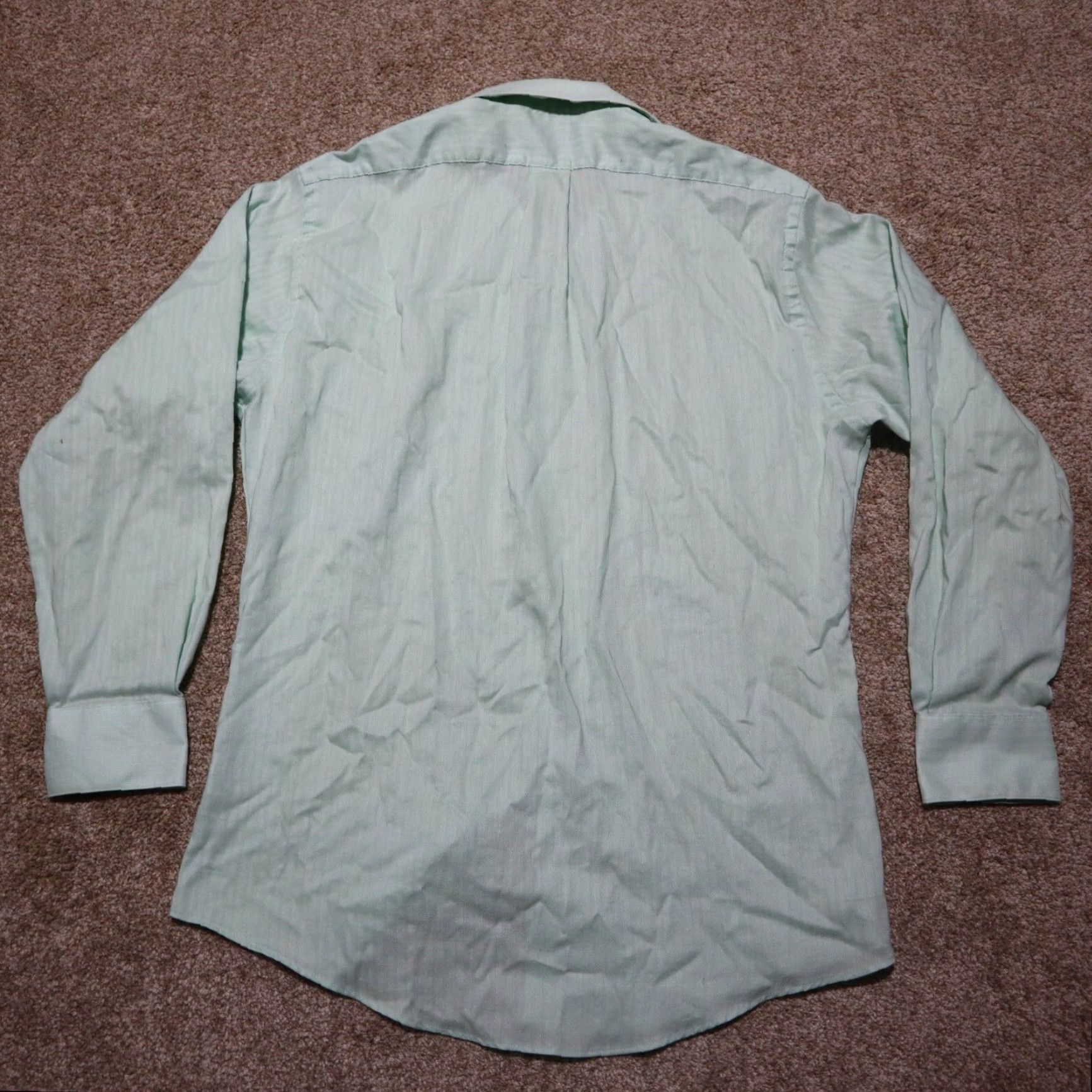 Van Heusen Van Heusen Dress Shirt Green Fitted Button Down Adult Men's Size 16 32 33 Size 42R - 7 Thumbnail