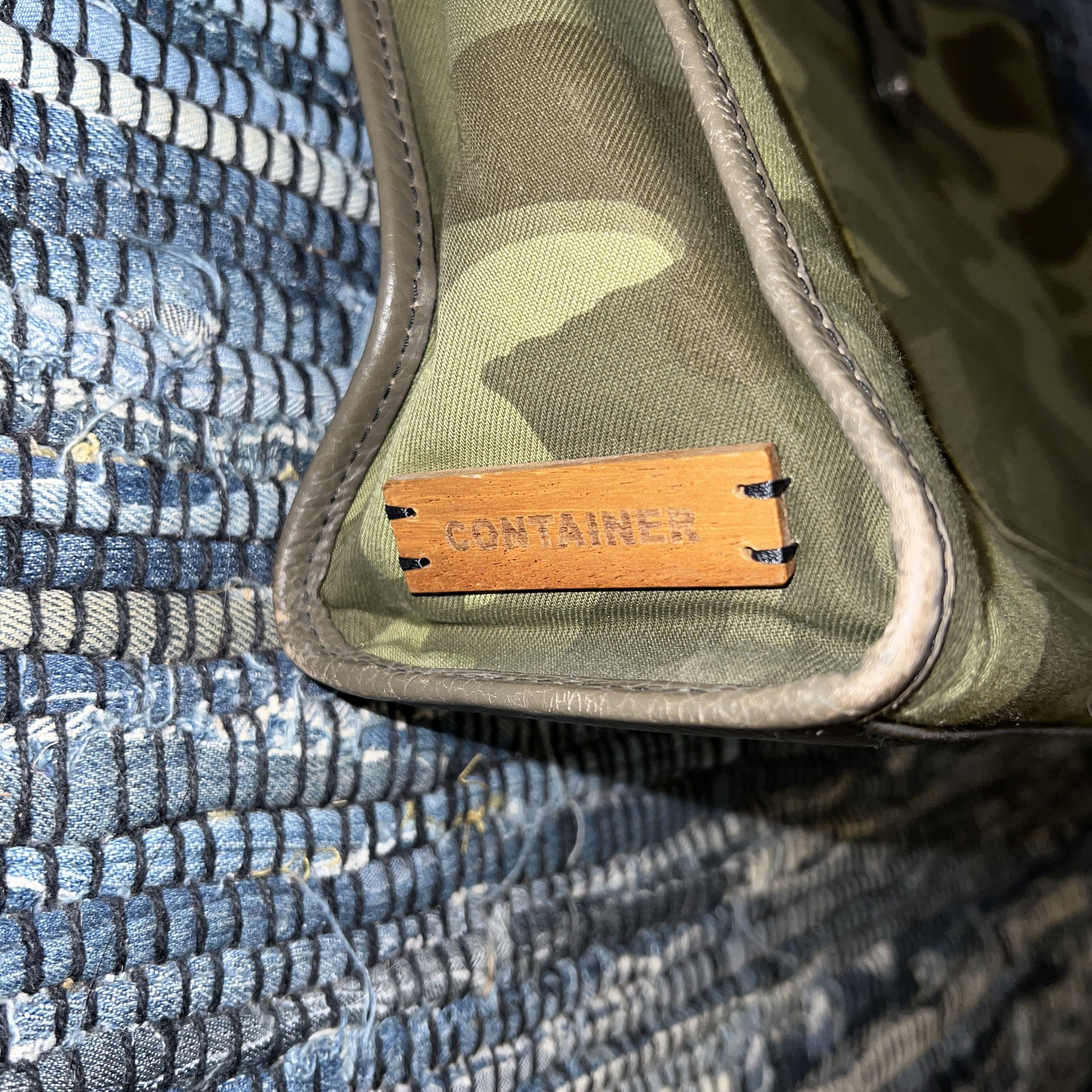 Other CONTAINER CAMOUFLAGE TWILL BRIEFCASE WITH LEATHER TRIM Size ONE SIZE - 4 Thumbnail