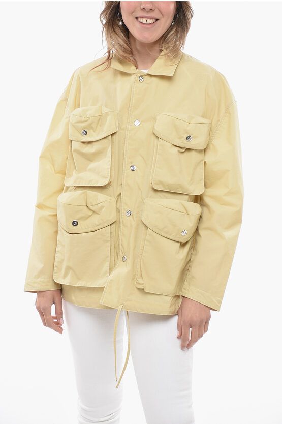image of Sunnei Solid Color Nylon Utility Jacket in Beige, Women's (Size XS)