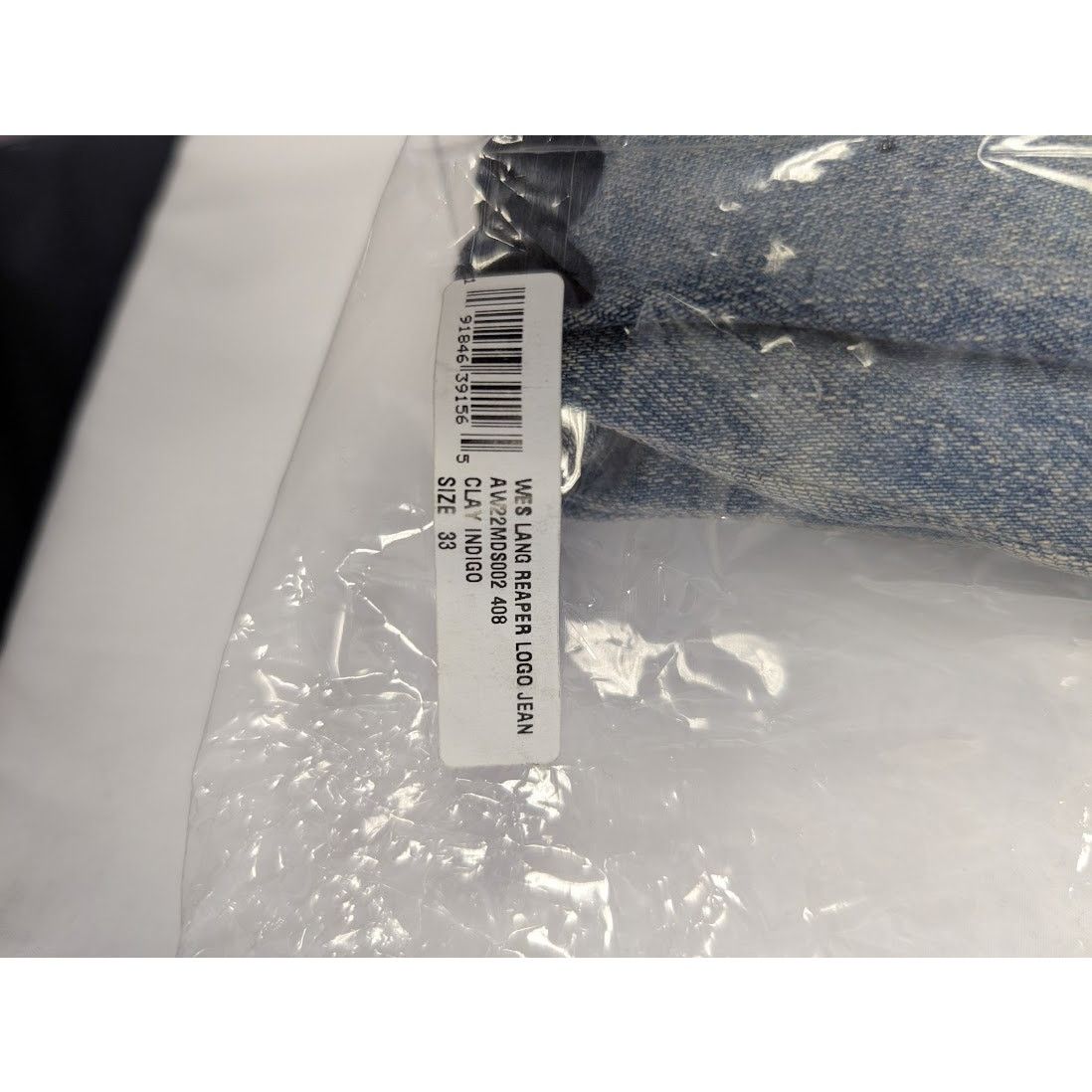 Amiri o1rshd1 Q:2 / Wes Lang Reaper Logo Jeans in Clay Indigo Size US 33 - 20 Thumbnail