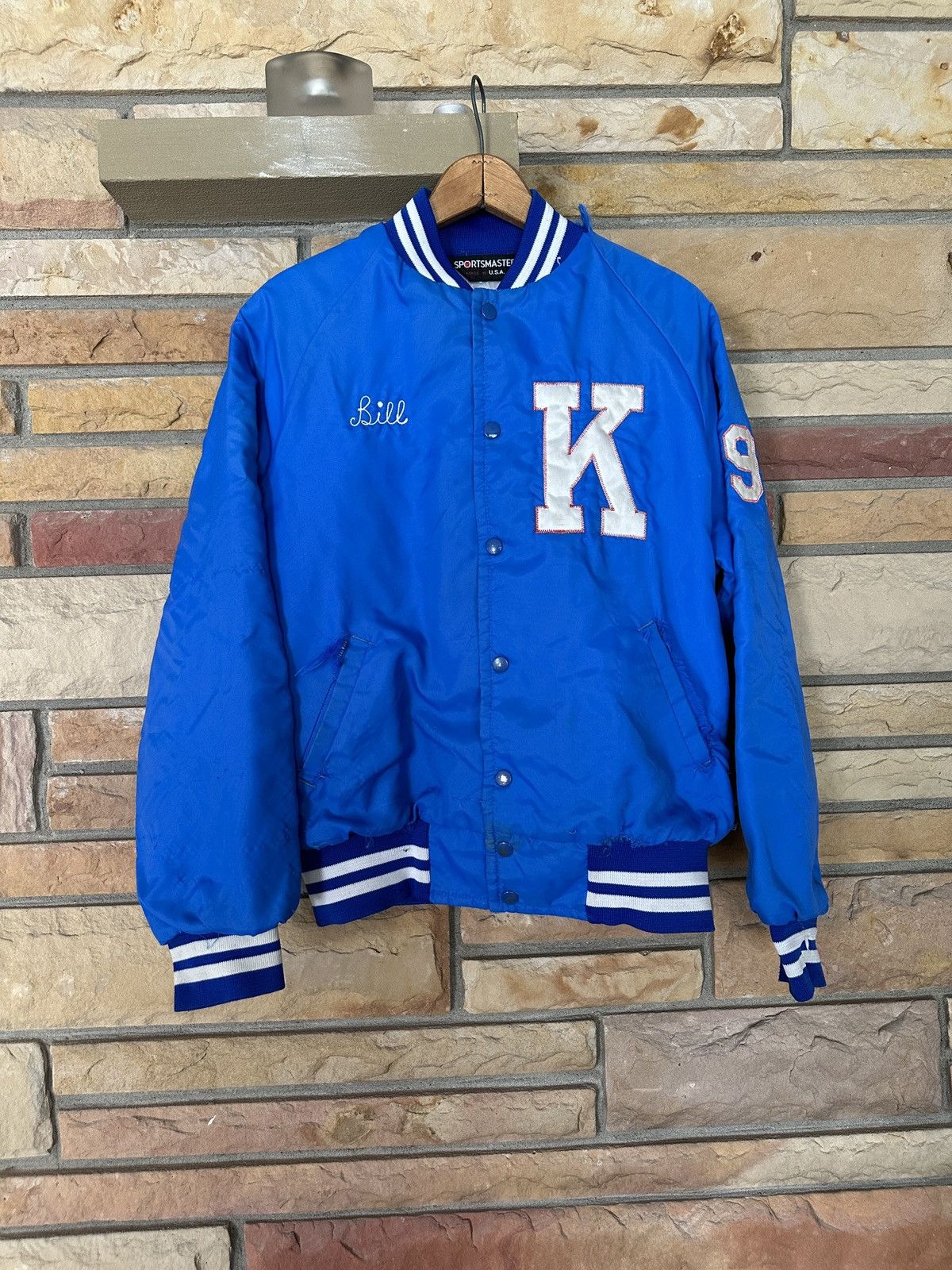 Vintage Vintage 90s Taylor Kennedy Varsity Bomber Jacket Size US L / EU 52-54 / 3 - 1 Thumbnail