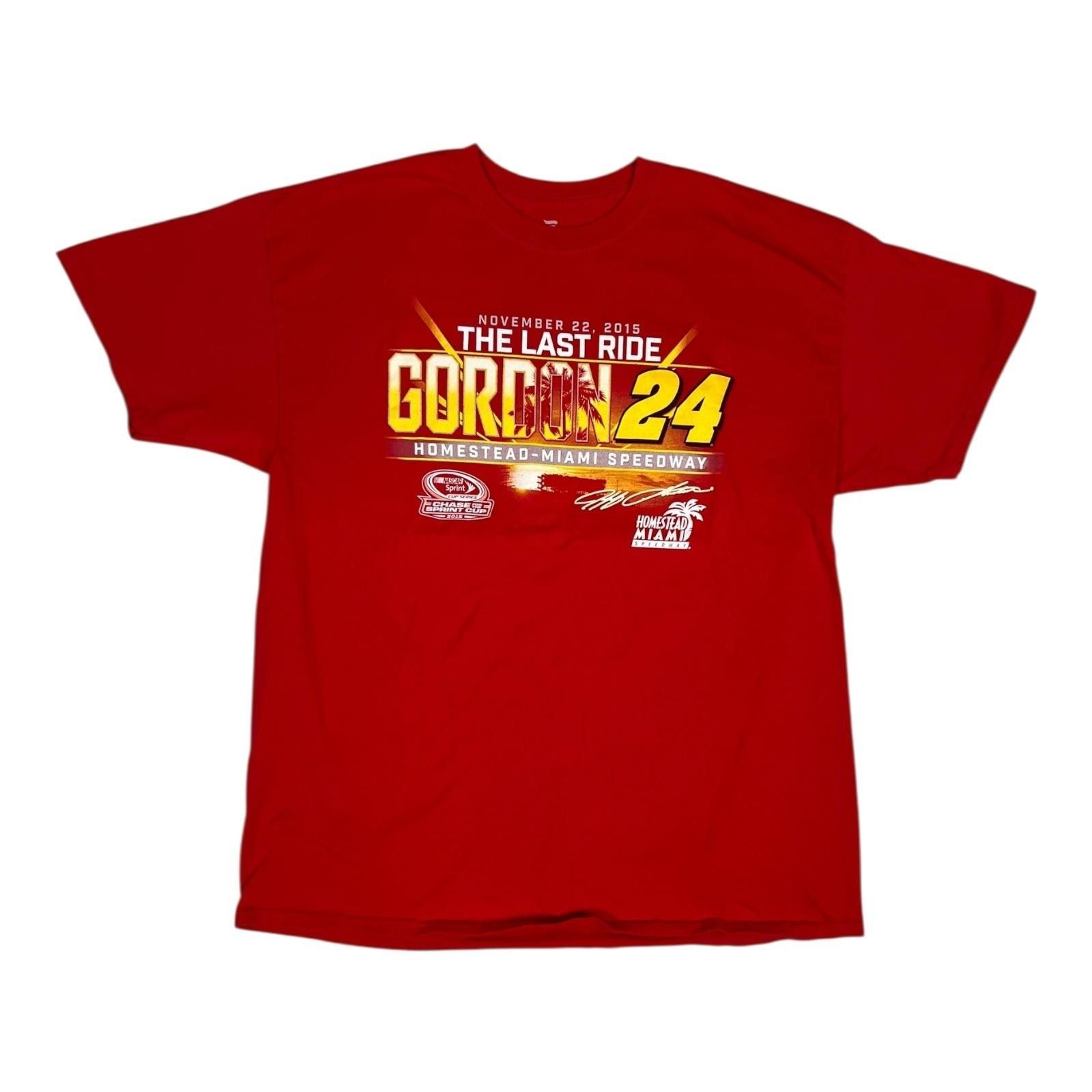 NASCAR Jeff Gordon T-Shirt Size XL NASCAR Last Ride Homestead Miami Size US XL / EU 56 / 4 - 2 Thumbnail