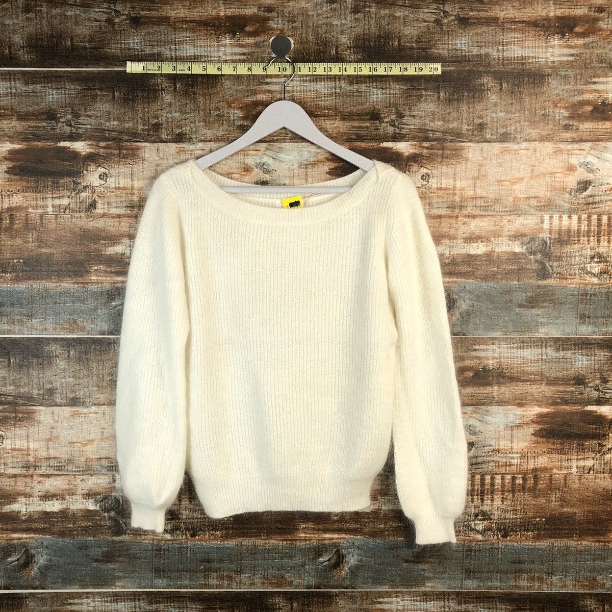 Homespun Knitwear × Japanese Brand DLL Je Chichi White mohair shaggy Knitwear #C043 Size M / US 6-8 / IT 42-44 - 1 Thumbnail
