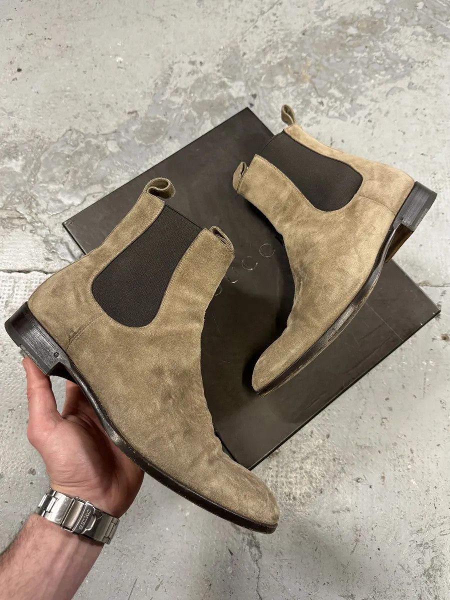 Gucci SS2004 Gucci Beige Suede Ankle Boots Size US 8.5 / EU 41-42 - 1 Thumbnail