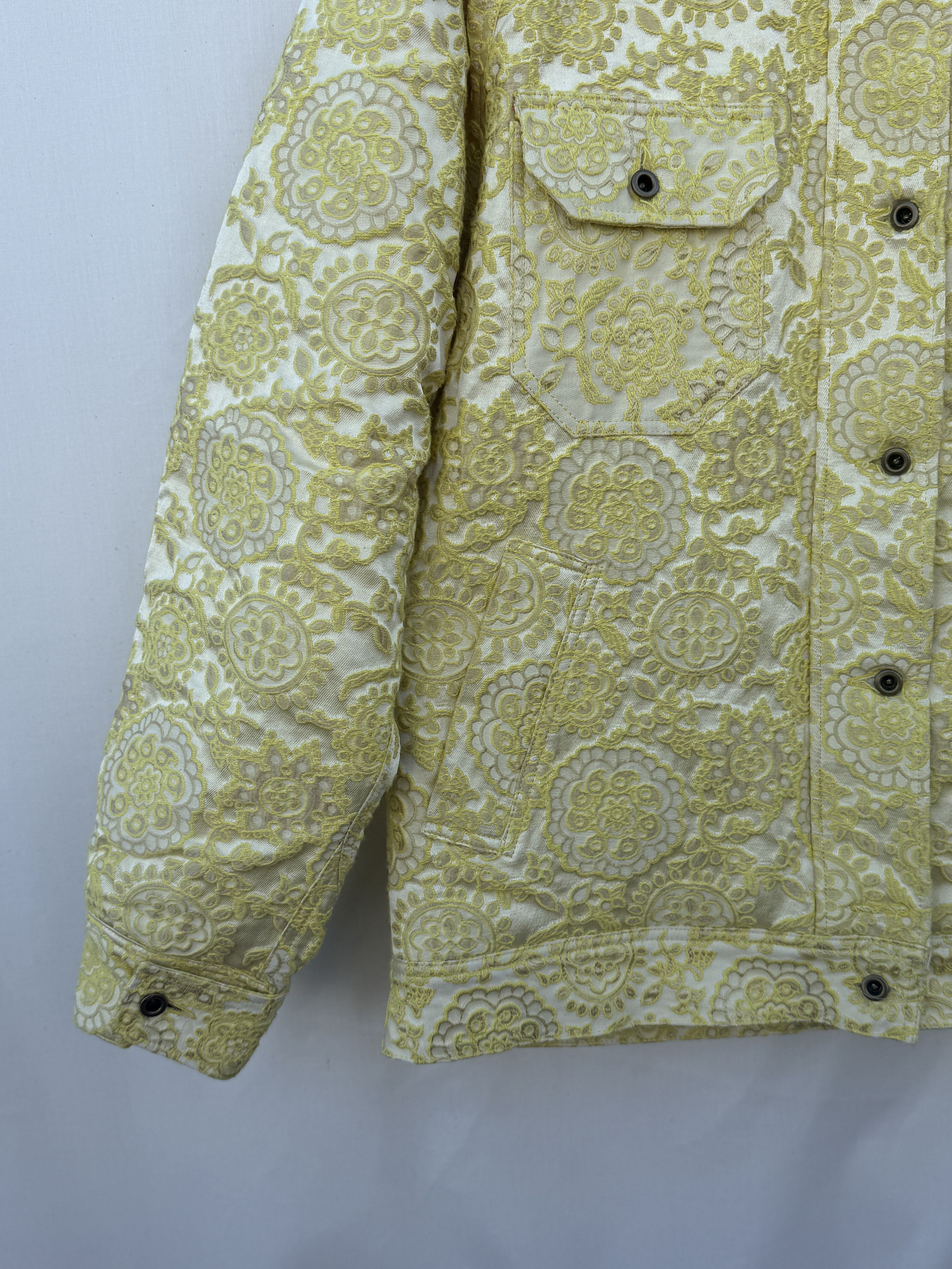 Other Yellow and White Novelty Raglan Puffer Jacket Size US M / EU 48-50 / 2 - 4 Thumbnail