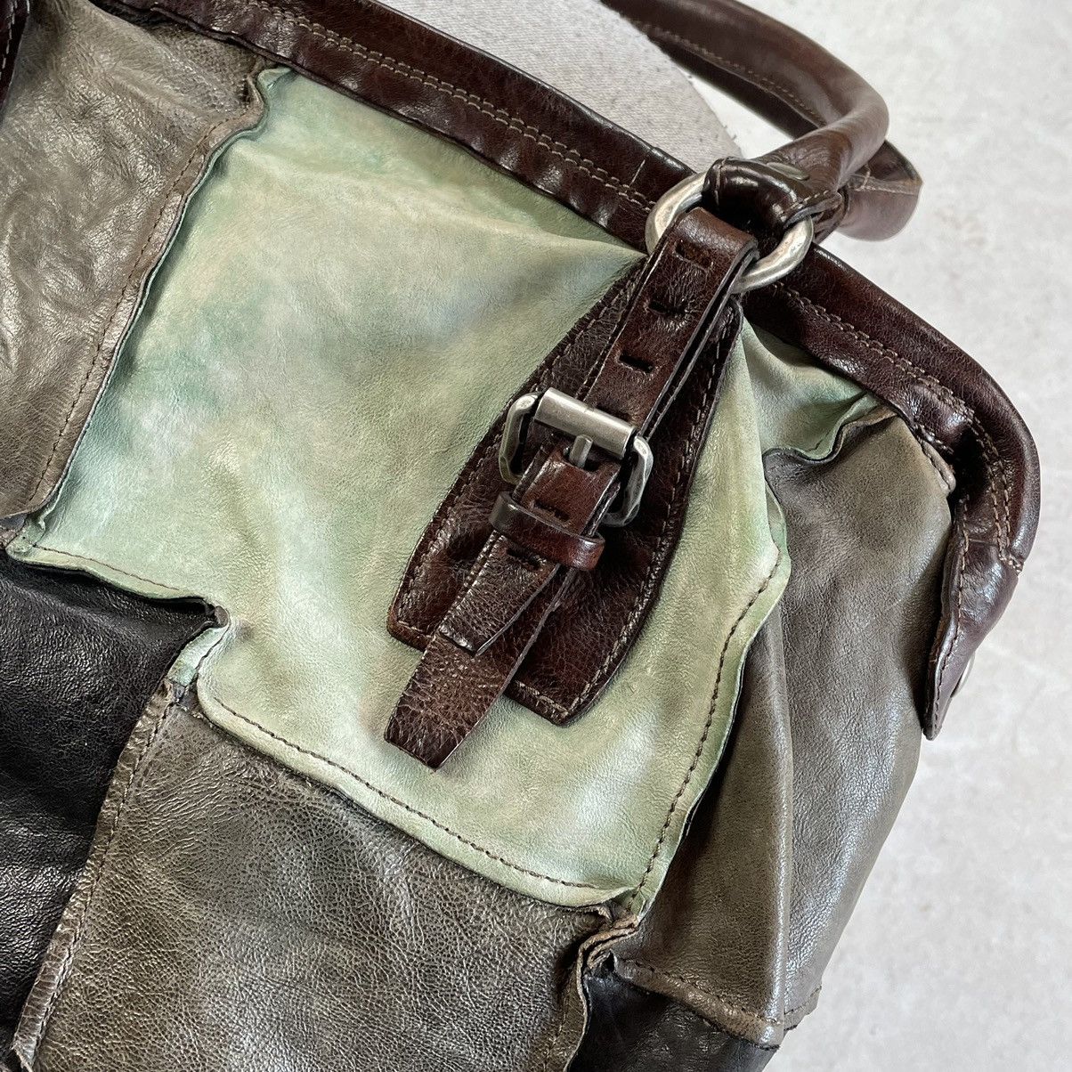 Japanese Brand × Other A.S.98 Airstep Patchwork Multicolor Leather Bag Size ONE SIZE - 7 Thumbnail