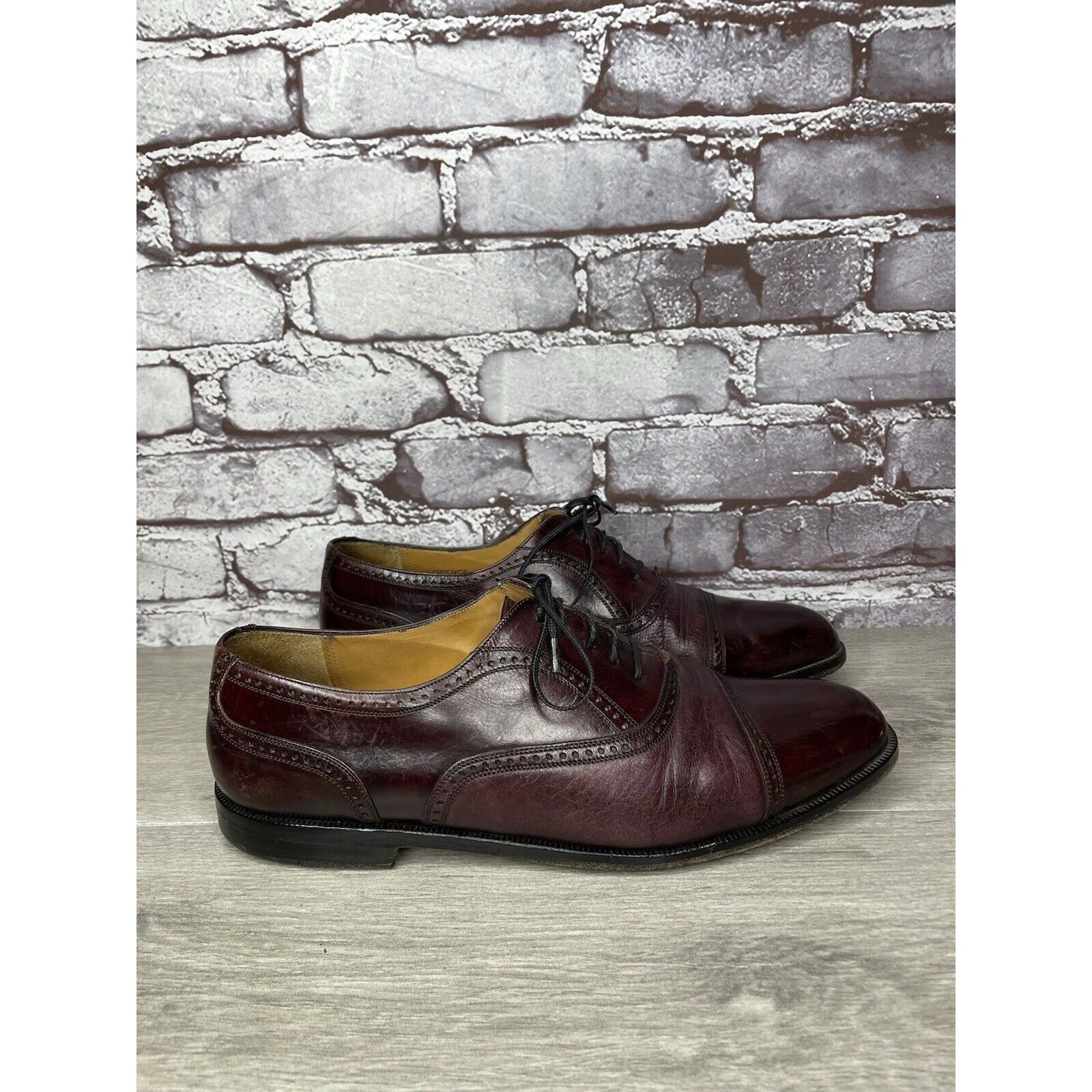 Mezlan Mezlan FLORENCE Purple Cordovan Cap Toe Oxford Dress Shoes M Size US 9.5 / EU 42-43 - 3 Thumbnail