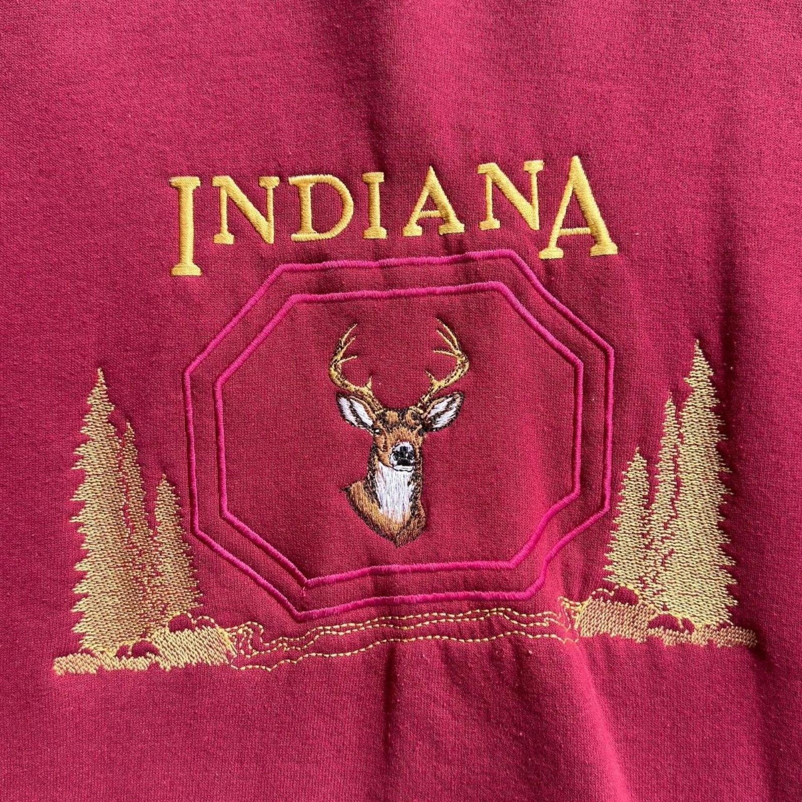 Vintage 90’s Made in USA Indiana Deer Crewneck Size US XL / EU 56 / 4 - 2 Thumbnail