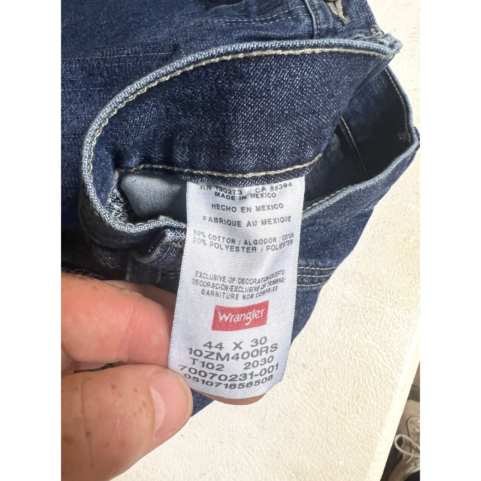 Wrangler VINTAGE Wrangler Authentics Men's Jeans Carpenter Denim 44x30 Blue Cotton PANTS Mens Size US 44 / EU 60 - 4 Thumbnail