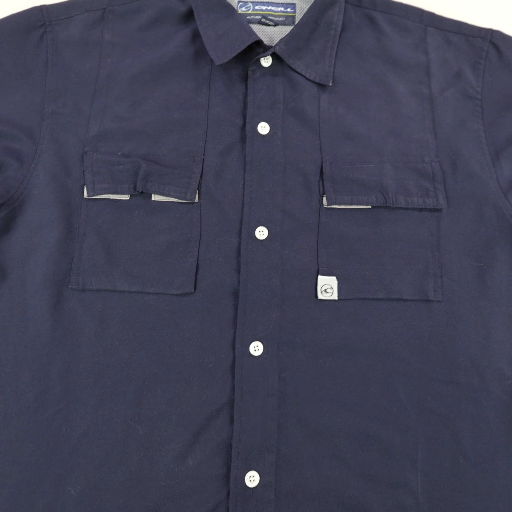 O'Neill VINTAGE O'Neill Shirt Mens Medium Blue Button-Up Short Sleeve Collared Beachy Lightweight 90s/2000s Mens Size US M / EU 48-50 / 2 - 3 Thumbnail