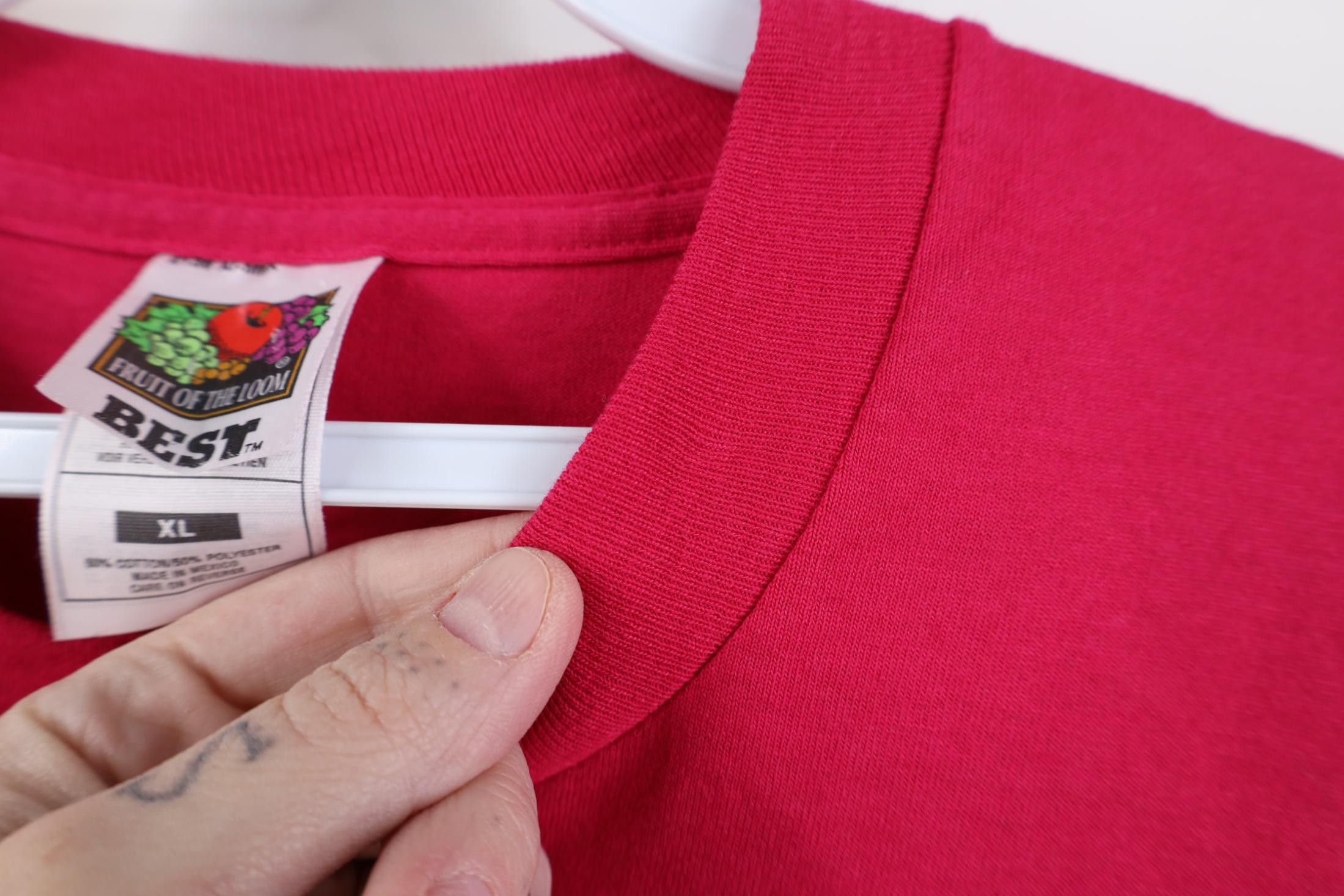 Vintage Vintage 90s Streetwear Faded Blank Short Sleeve T-Shirt Pink Size US XL / EU 56 / 4 - 4 Thumbnail