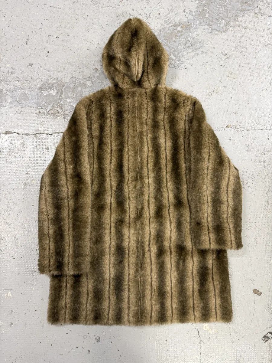 Balmain Balmain Beige Faux Fur & Brown Leather Reversible Hooded Coat Size US L / EU 52-54 / 3 - 3 Thumbnail