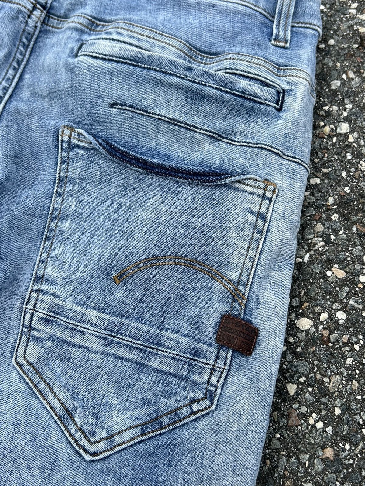 G-Star G Star Raw D- Staq 3D Super Slim Distressed Jeans Size US 30 / EU 46 - 8 Thumbnail