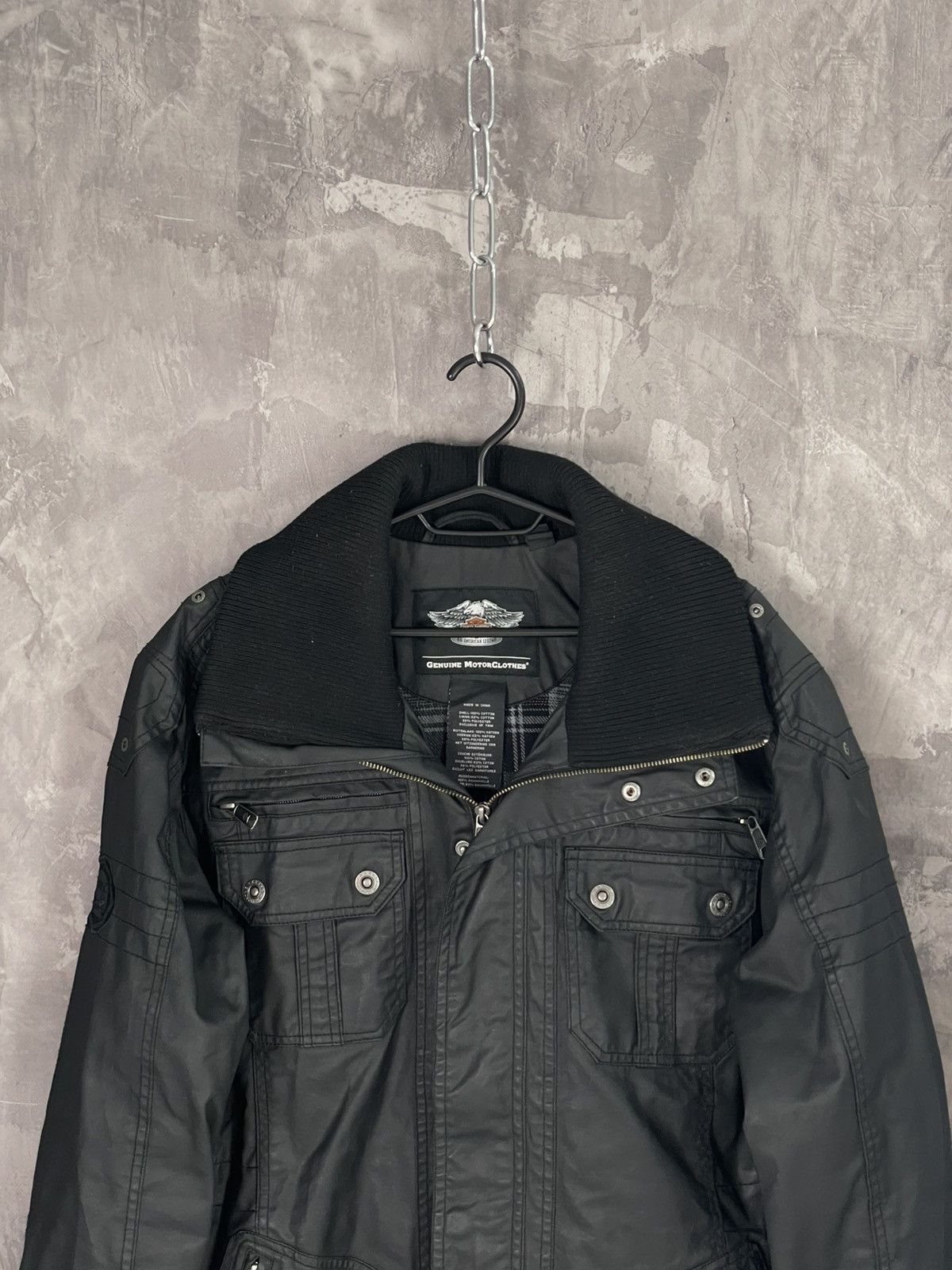 Harley Davidson Vintage Harley Davidson Cargo Y2K Bondage Jacket Size US M / EU 48-50 / 2 - 2 Thumbnail